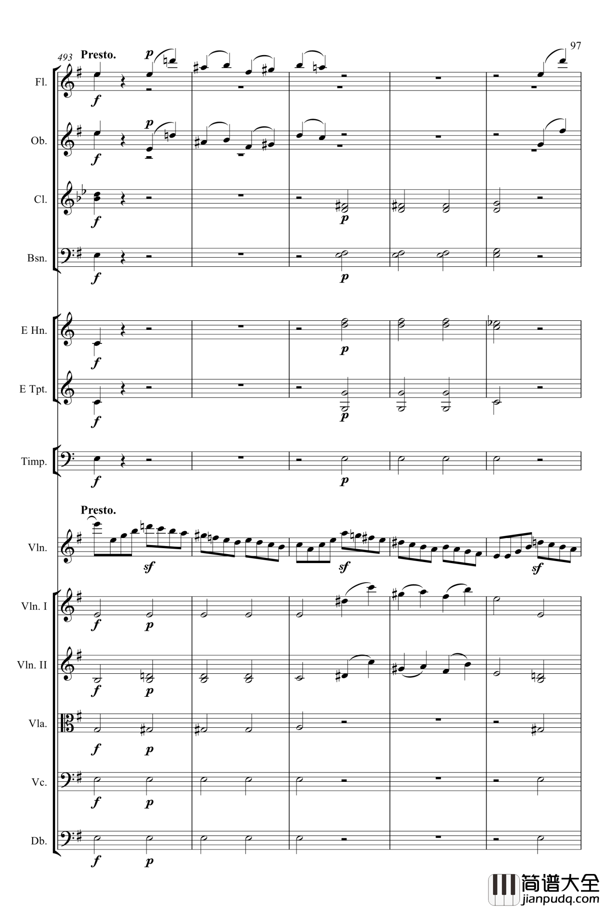 e小调小提琴协奏曲Op.64钢琴谱_第一乐章_门德尔松