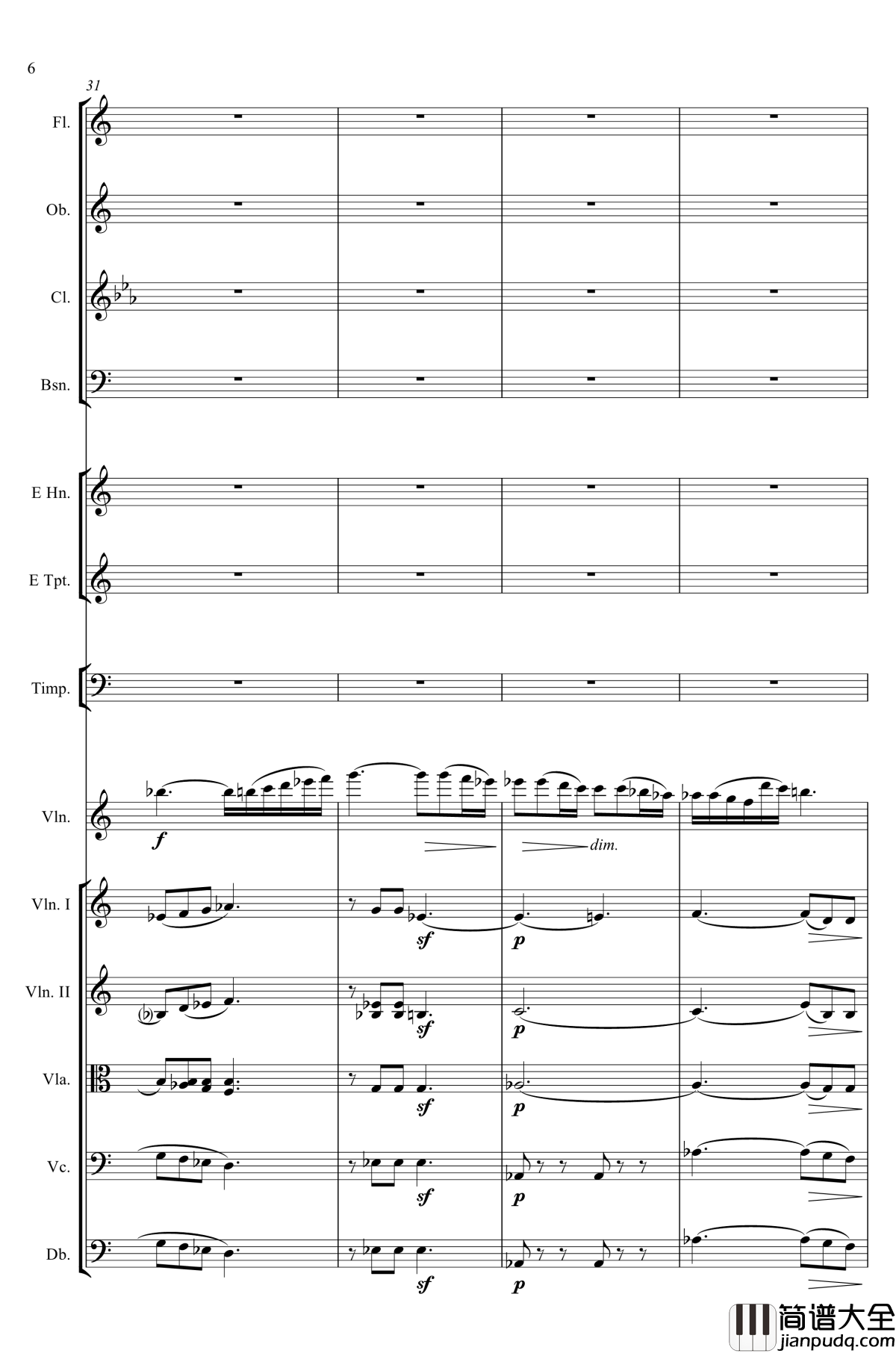 e小调小提琴协奏曲Op.64钢琴谱_第二乐章_Felix_Mendelssohn