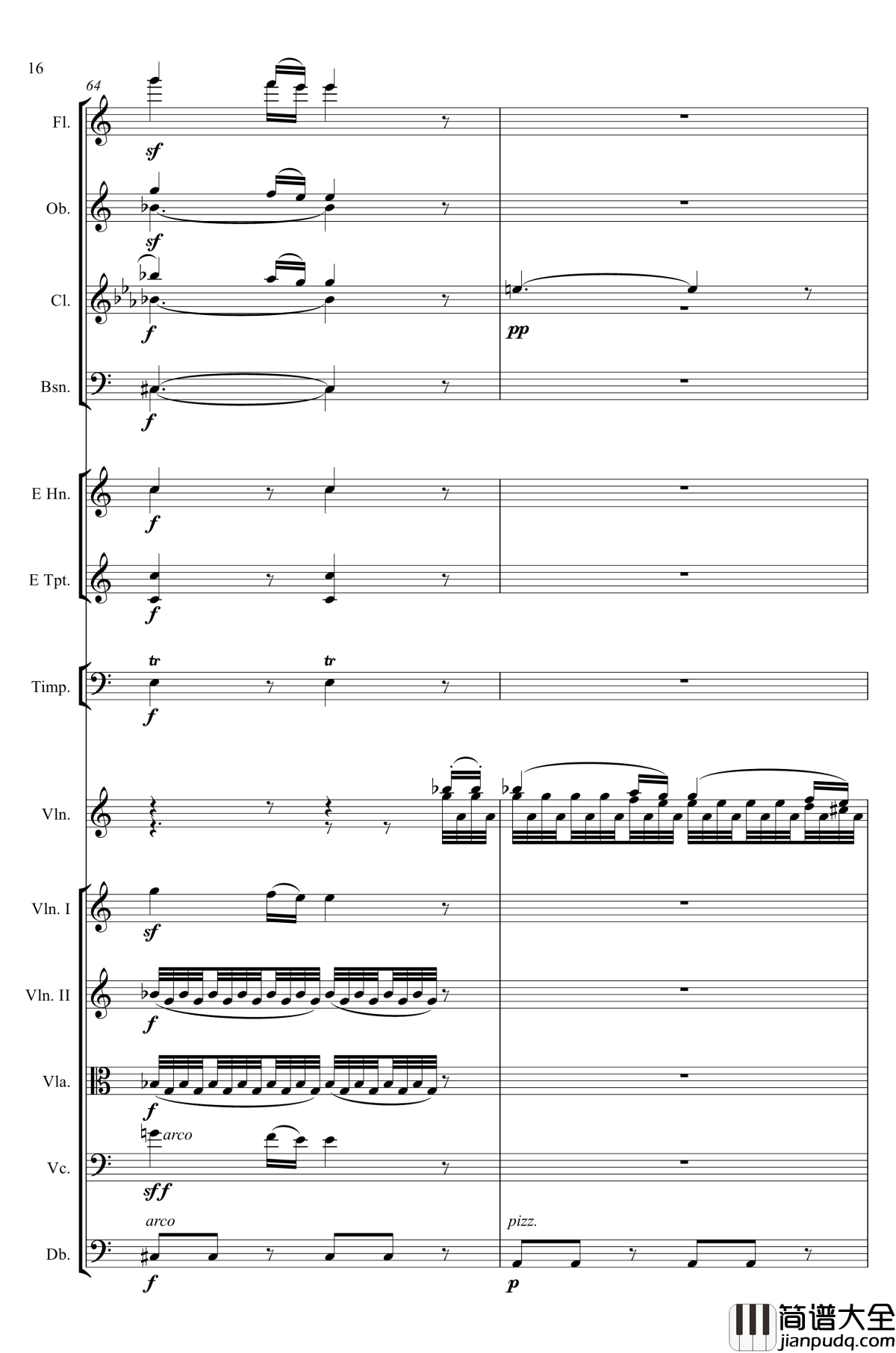 e小调小提琴协奏曲Op.64钢琴谱_第二乐章_Felix_Mendelssohn