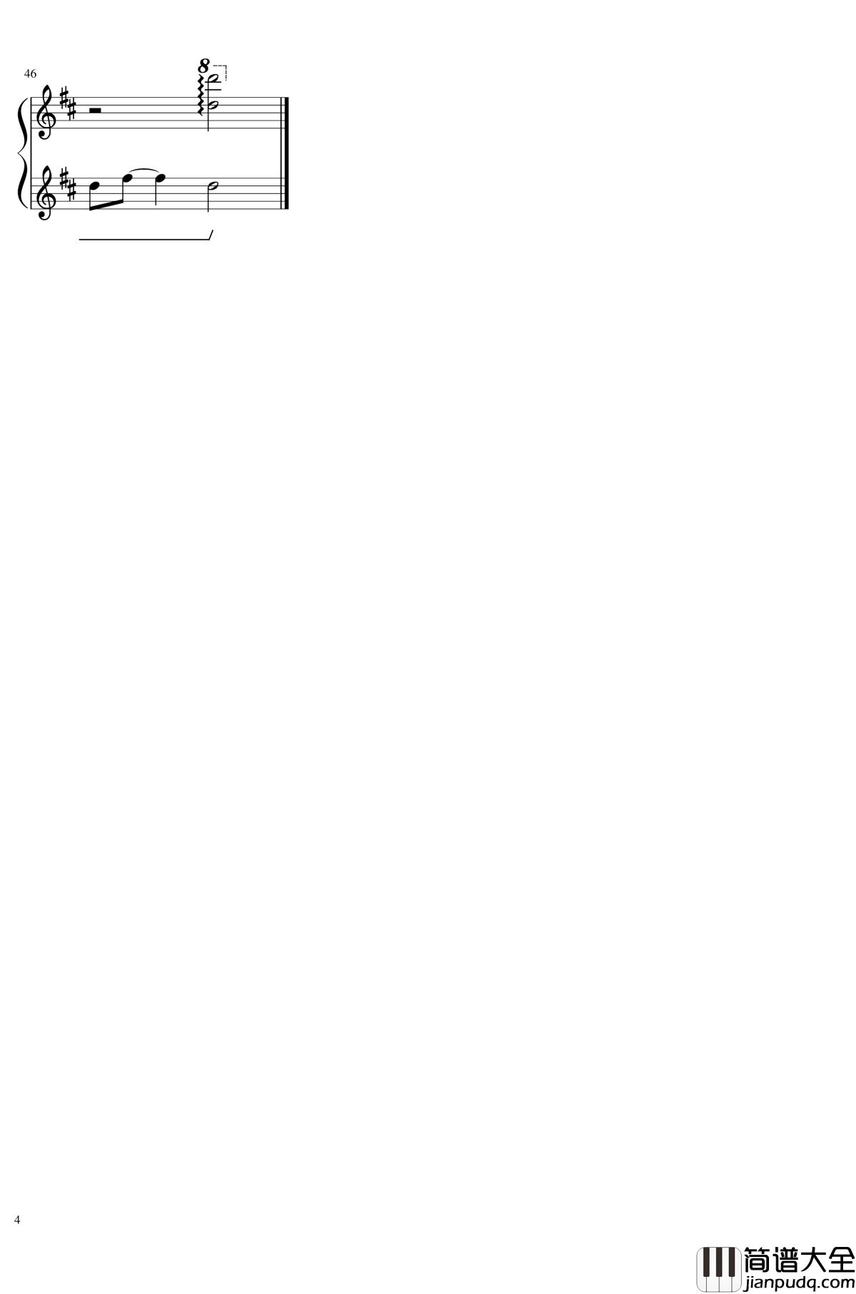 D大调卡农_钢琴谱_优美版_帕赫贝尔_Pachelbel
