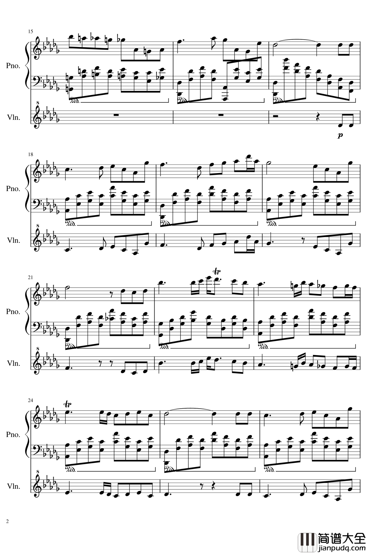 Op.1_3钢琴谱_依依不舍_SunnyAK47