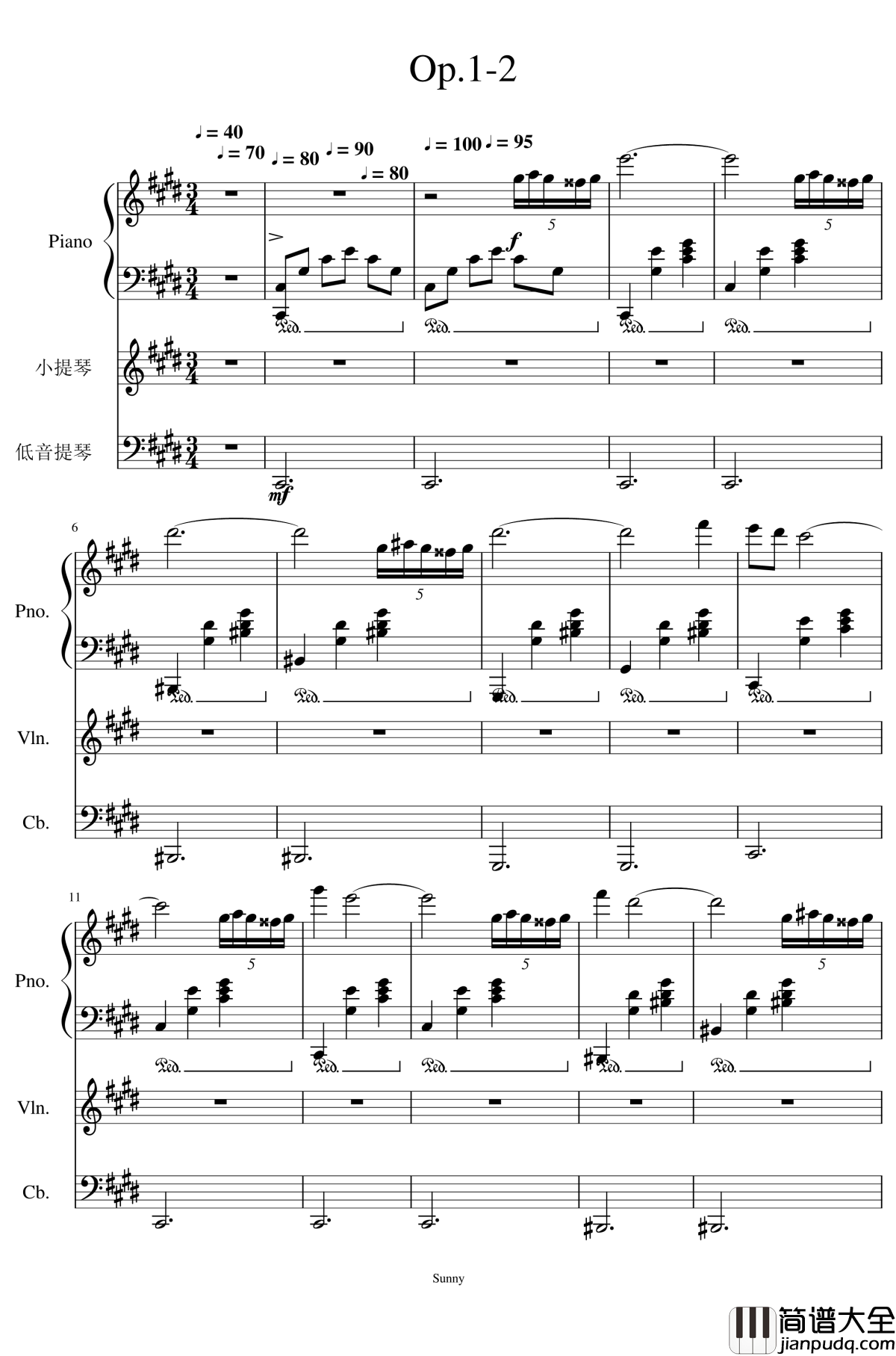 Op.1_2_钢琴谱_最苦与最乐_SunnyAK47