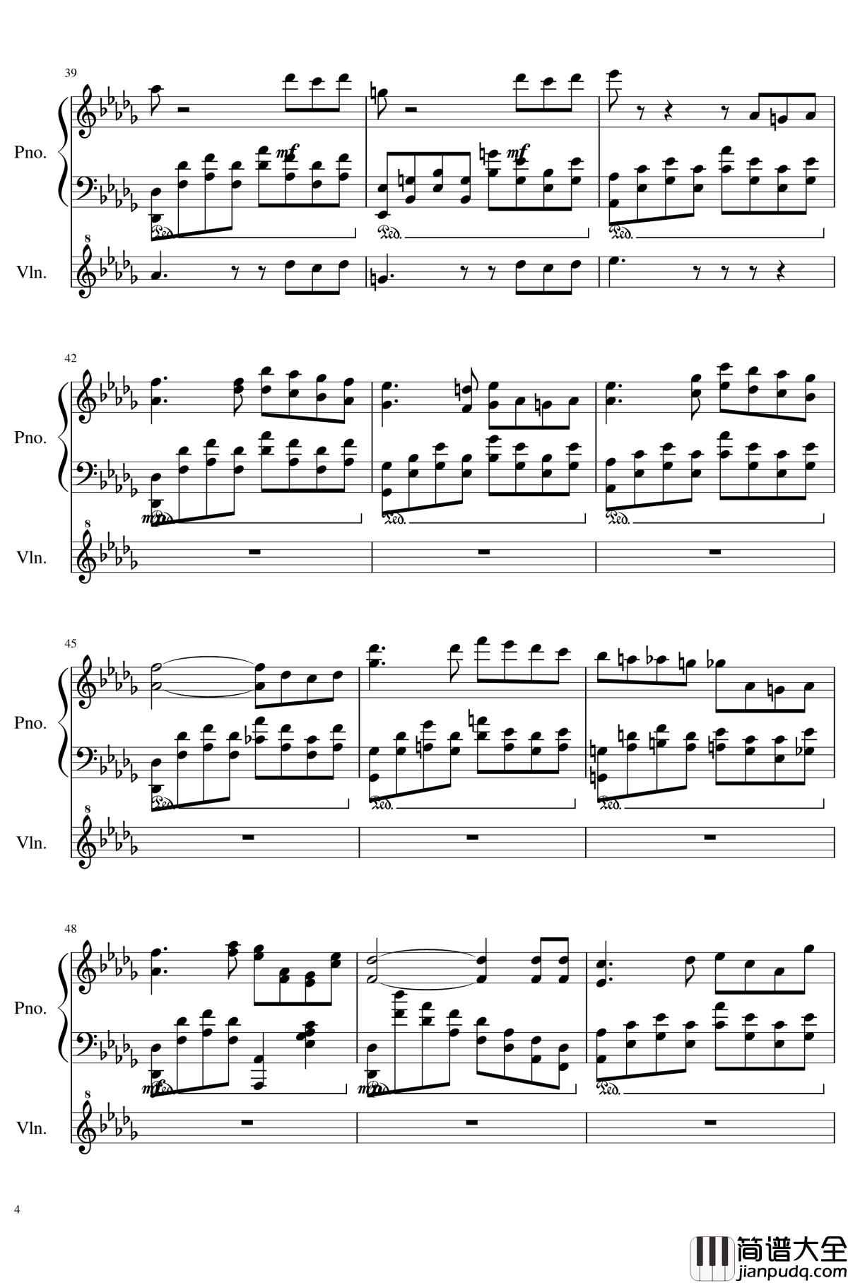 Op.1_3钢琴谱_依依不舍_SunnyAK47