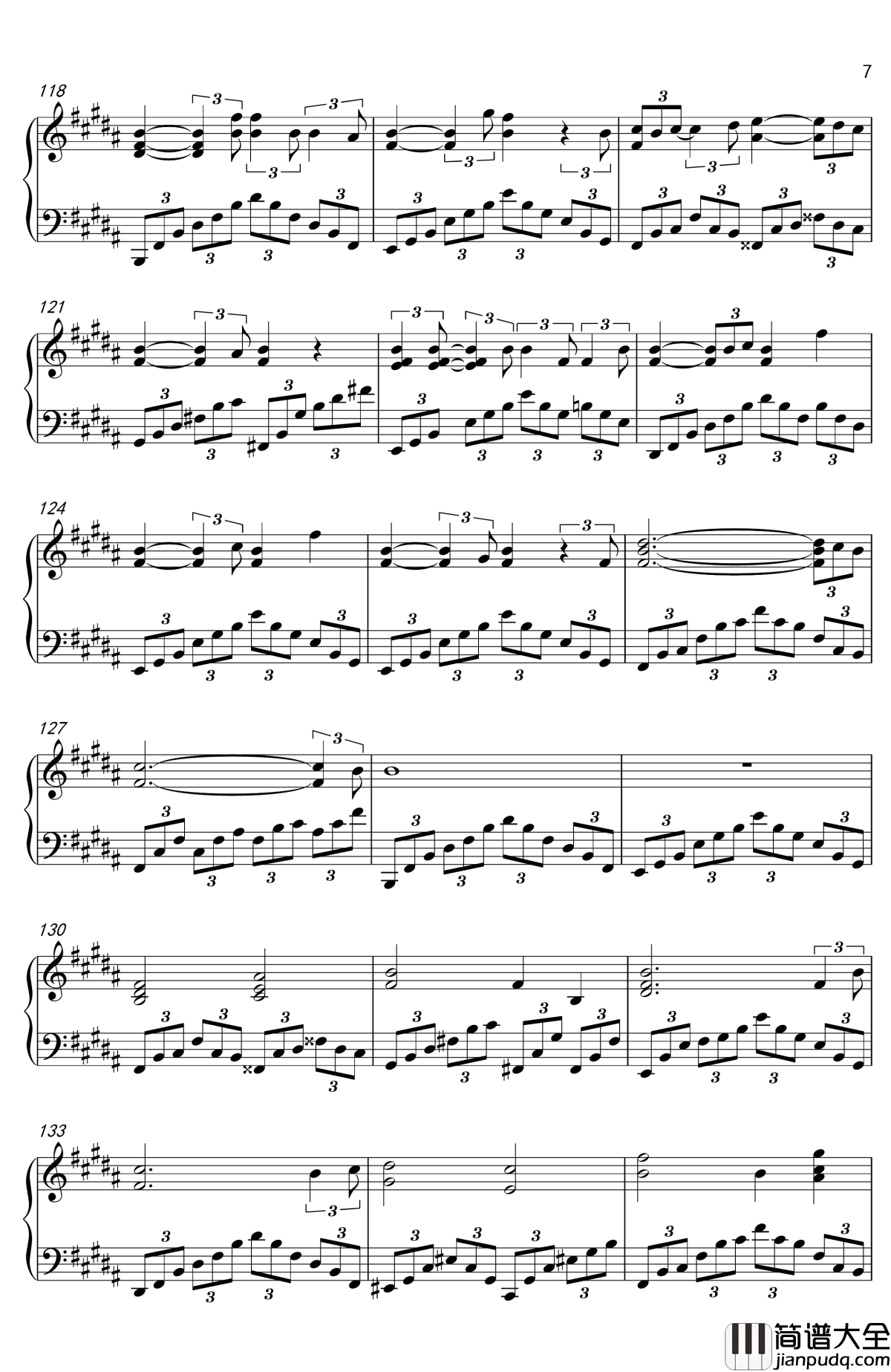 火花钢琴谱_Sparkle_你的名字