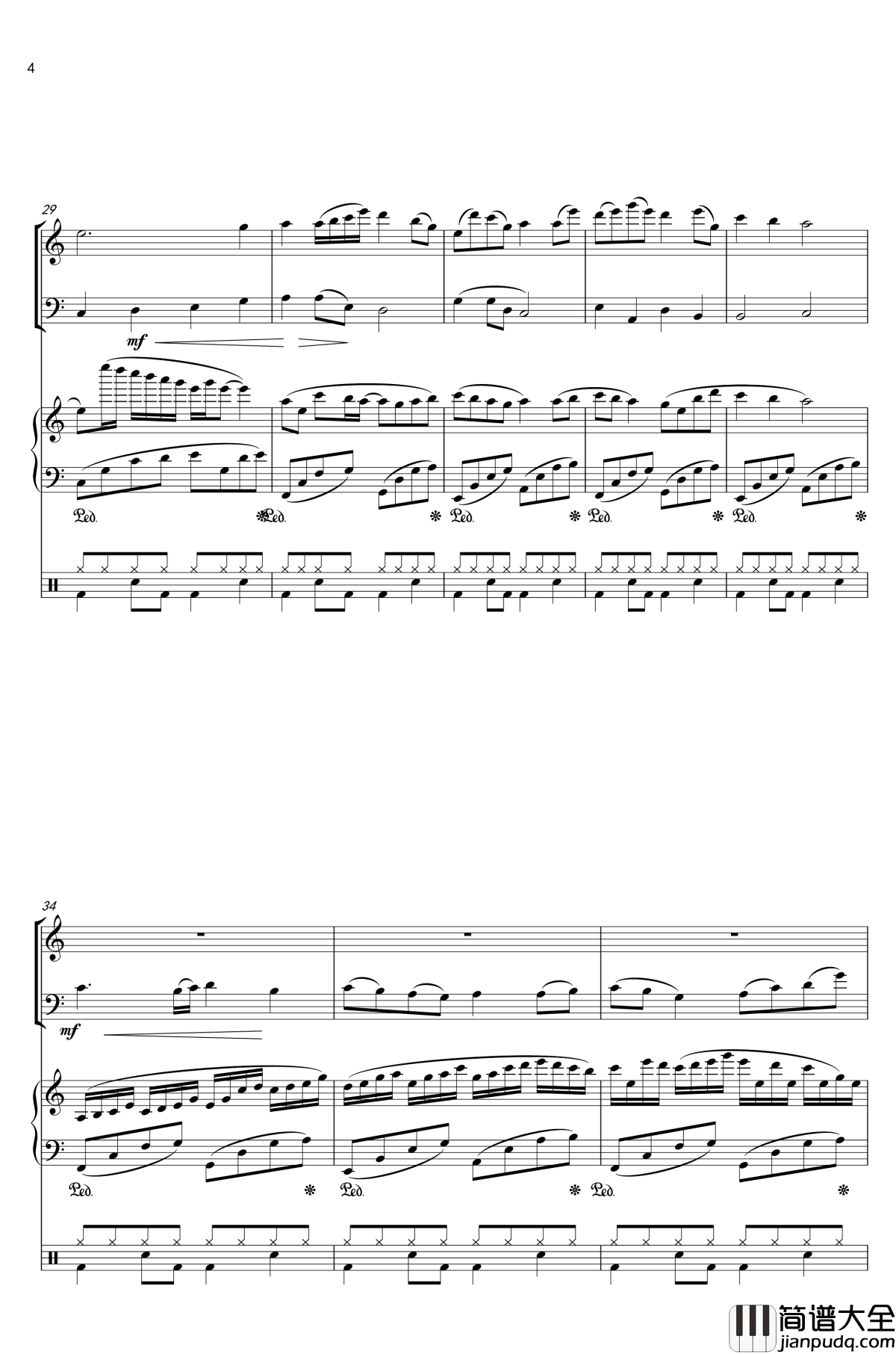 April钢琴谱_DarkSpirit