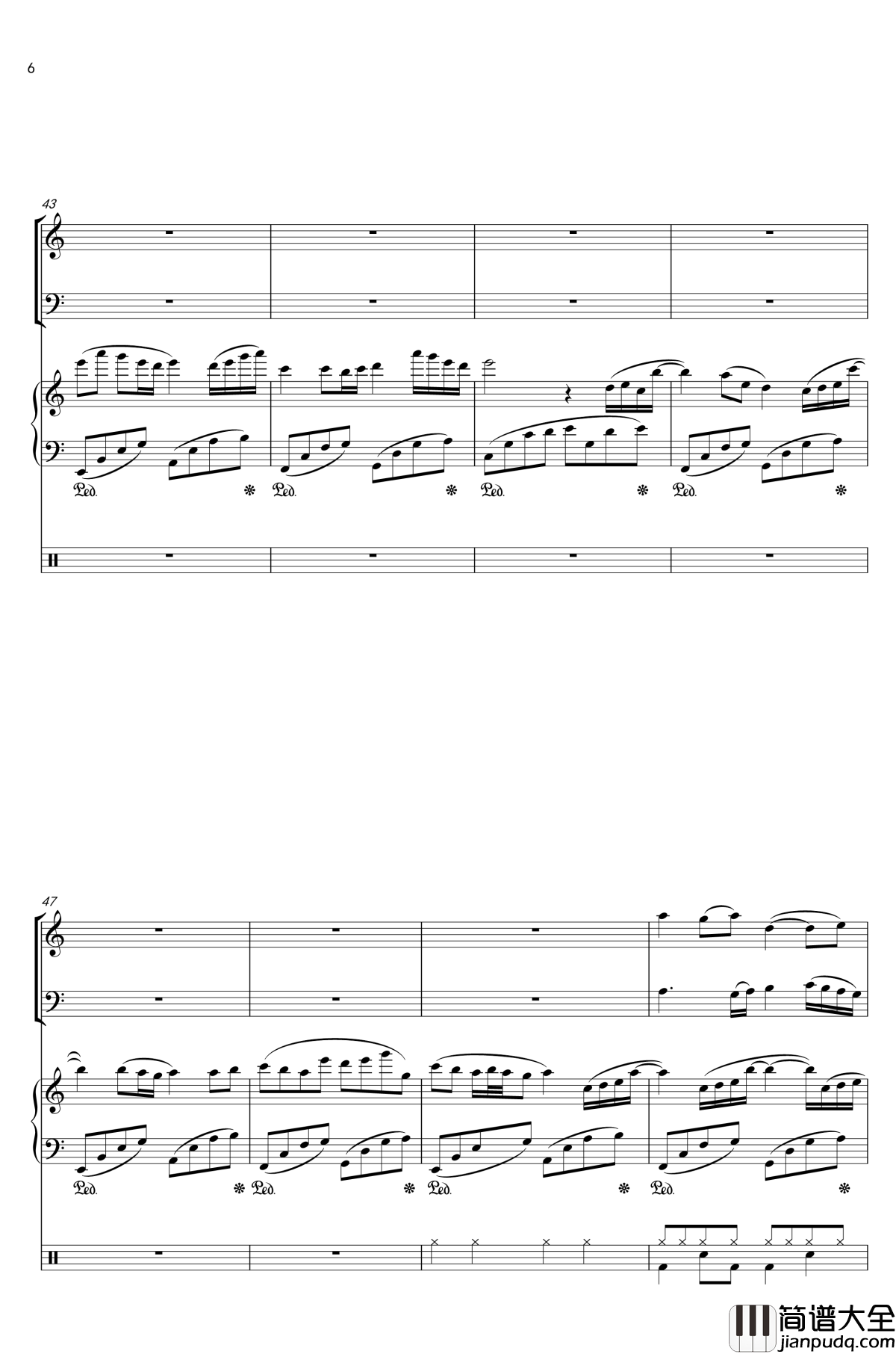 April钢琴谱_DarkSpirit