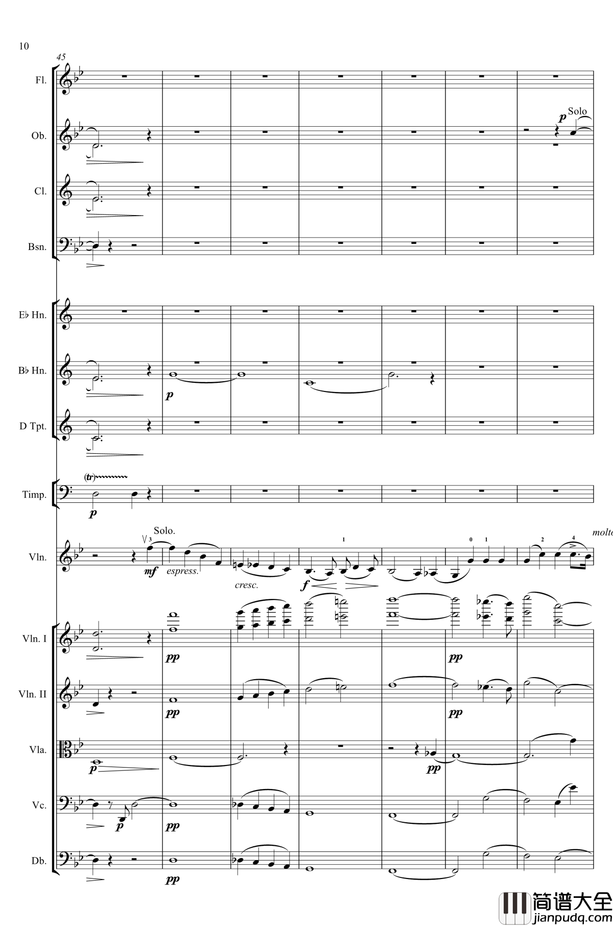 g小调第1小提琴协奏曲Op.26钢琴谱_第一乐章_Max_Bruch