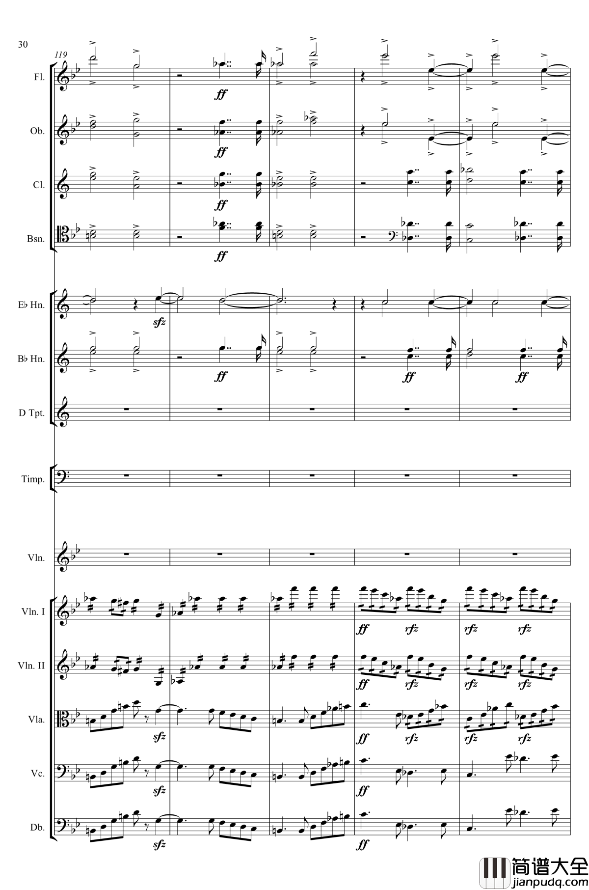 g小调第1小提琴协奏曲Op.26钢琴谱_第一乐章_Max_Bruch