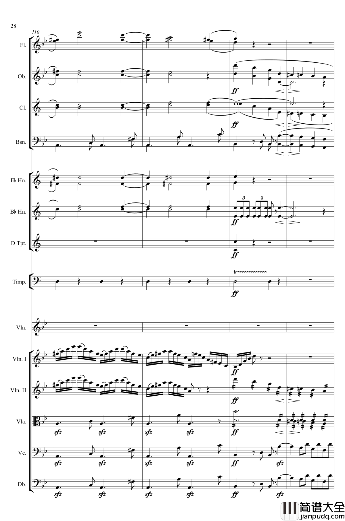 g小调第1小提琴协奏曲Op.26钢琴谱_第一乐章_Max_Bruch