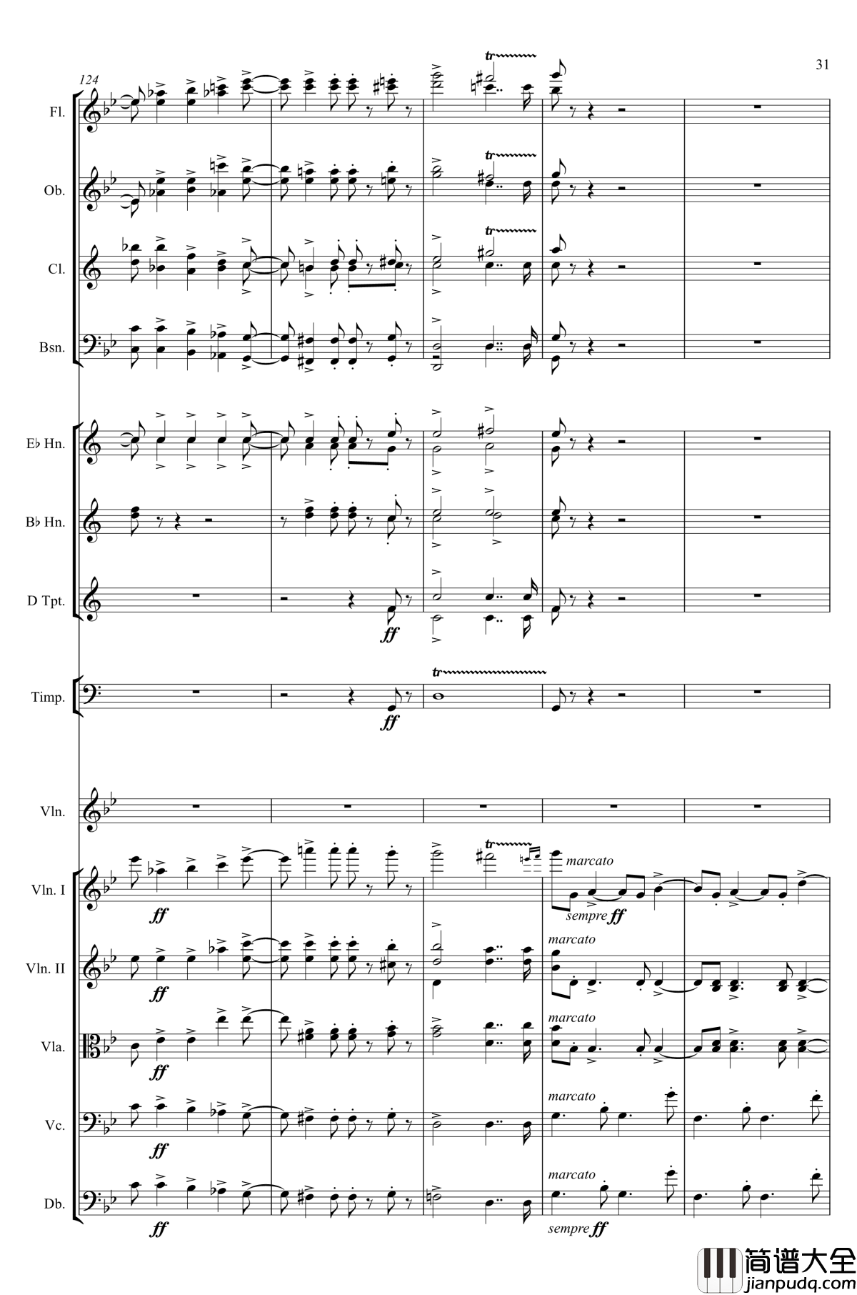 g小调第1小提琴协奏曲Op.26钢琴谱_第一乐章_Max_Bruch