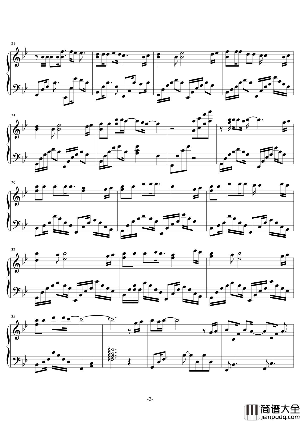 suddenly钢琴谱_城市猎人