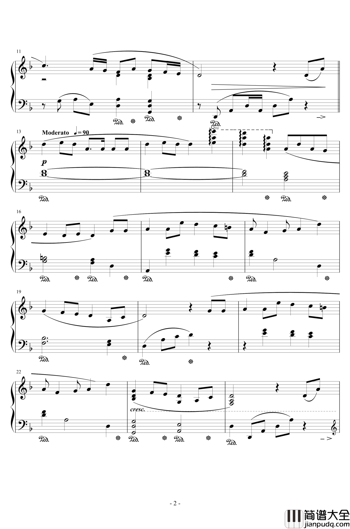 山丹丹开花红艳艳钢琴谱_陕北民歌