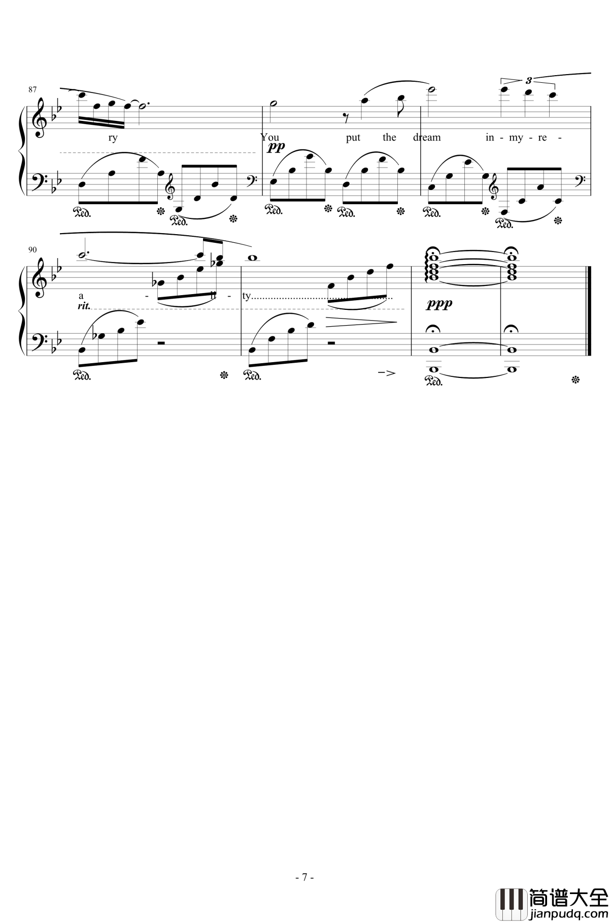 Kiss_Me_Good_Bye钢琴谱_by_Susan_Calloway_Susan_Calloway