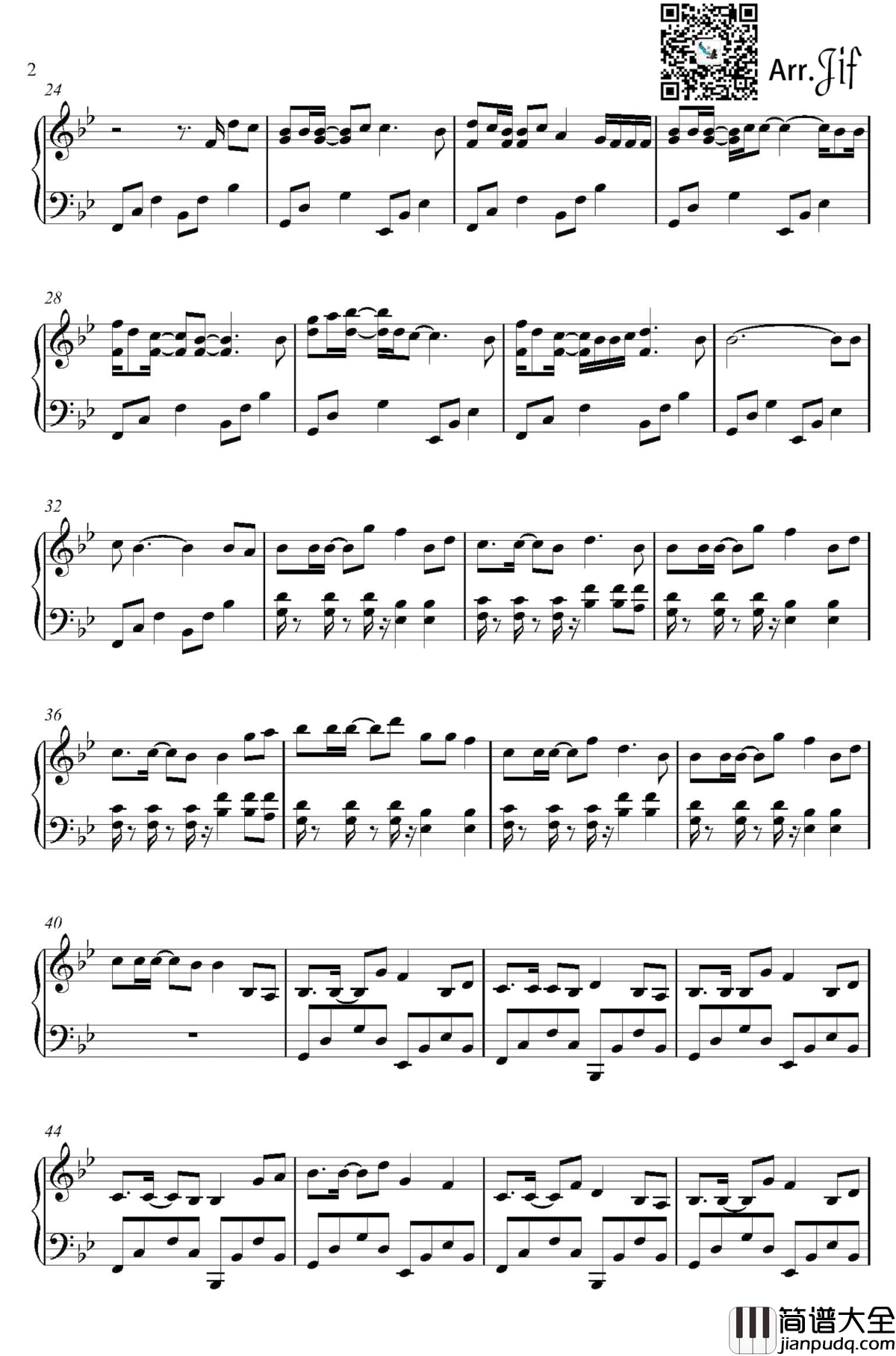 Way_Back_Home钢琴谱_回家的路_Shaun_Reynolds