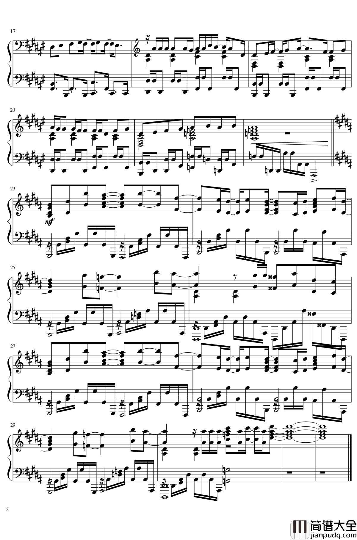 Banana_Fish_ED钢琴谱_Prayer_X_King_Gnu