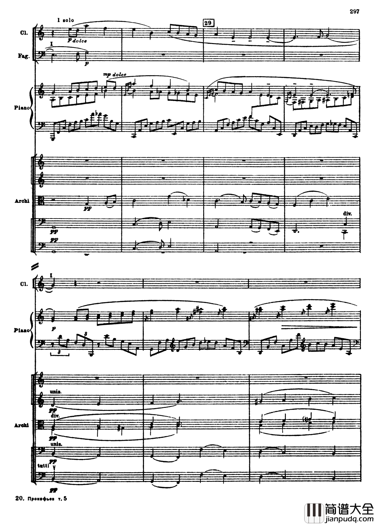 普罗科菲耶夫第三钢琴协奏曲钢琴谱_总谱_普罗科非耶夫