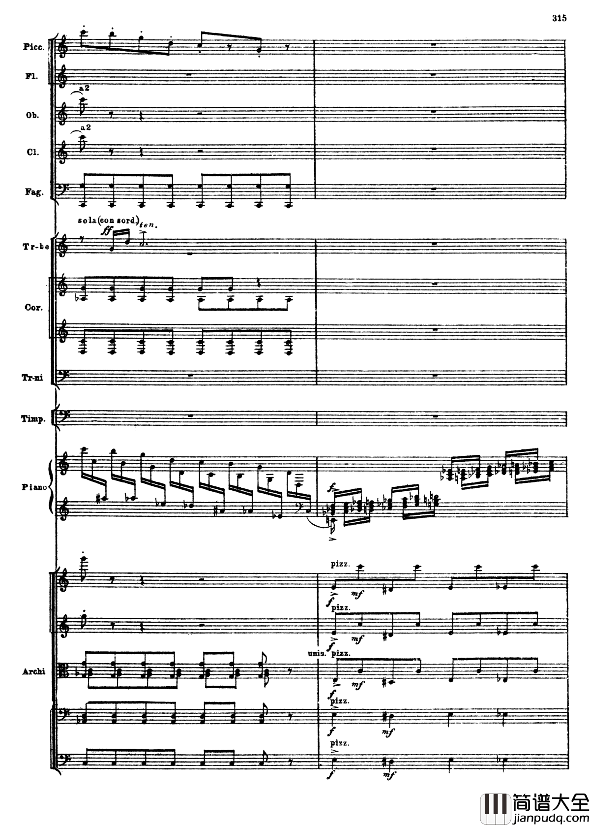 普罗科菲耶夫第三钢琴协奏曲钢琴谱_总谱_普罗科非耶夫