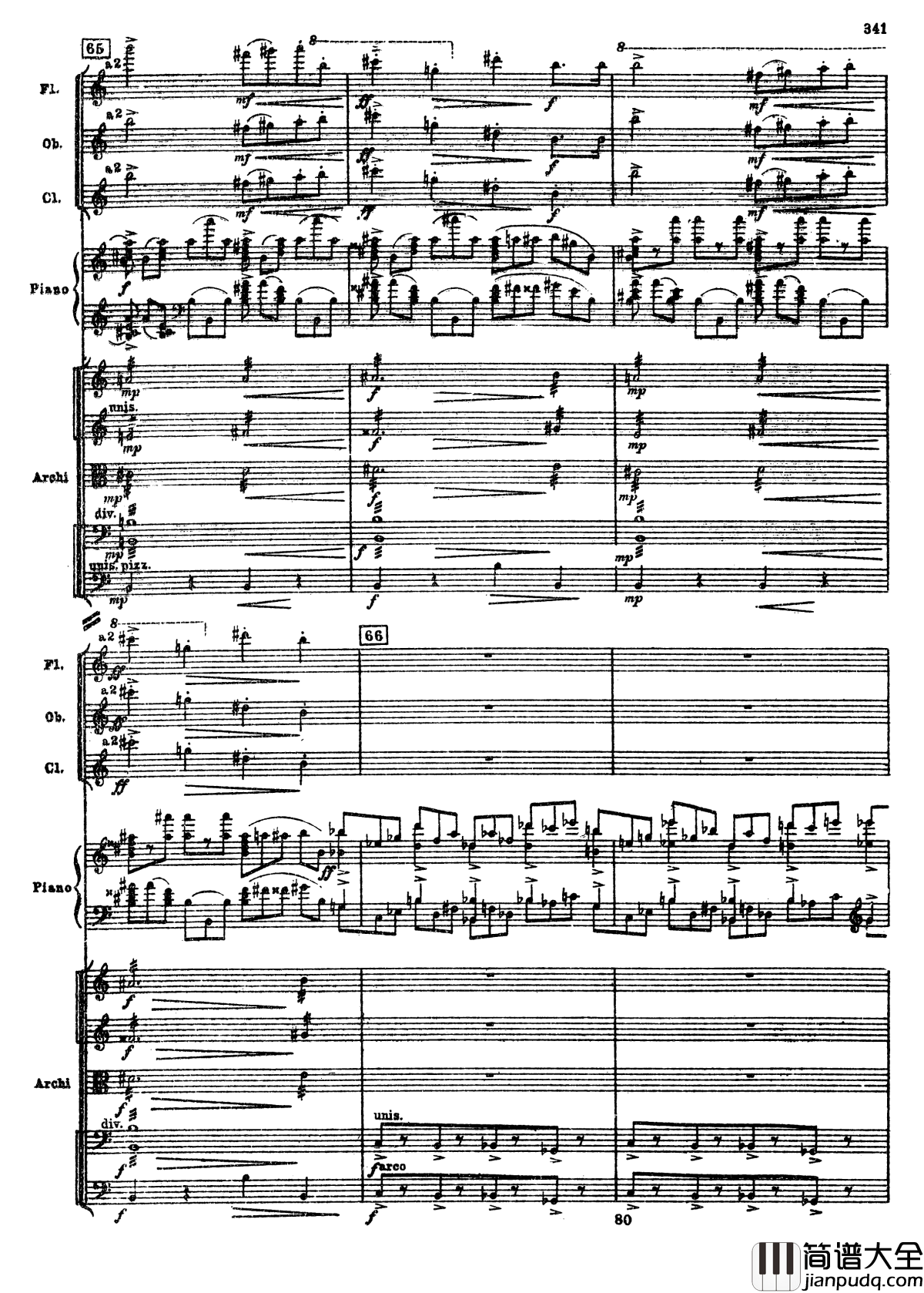 普罗科菲耶夫第三钢琴协奏曲钢琴谱_总谱_普罗科非耶夫