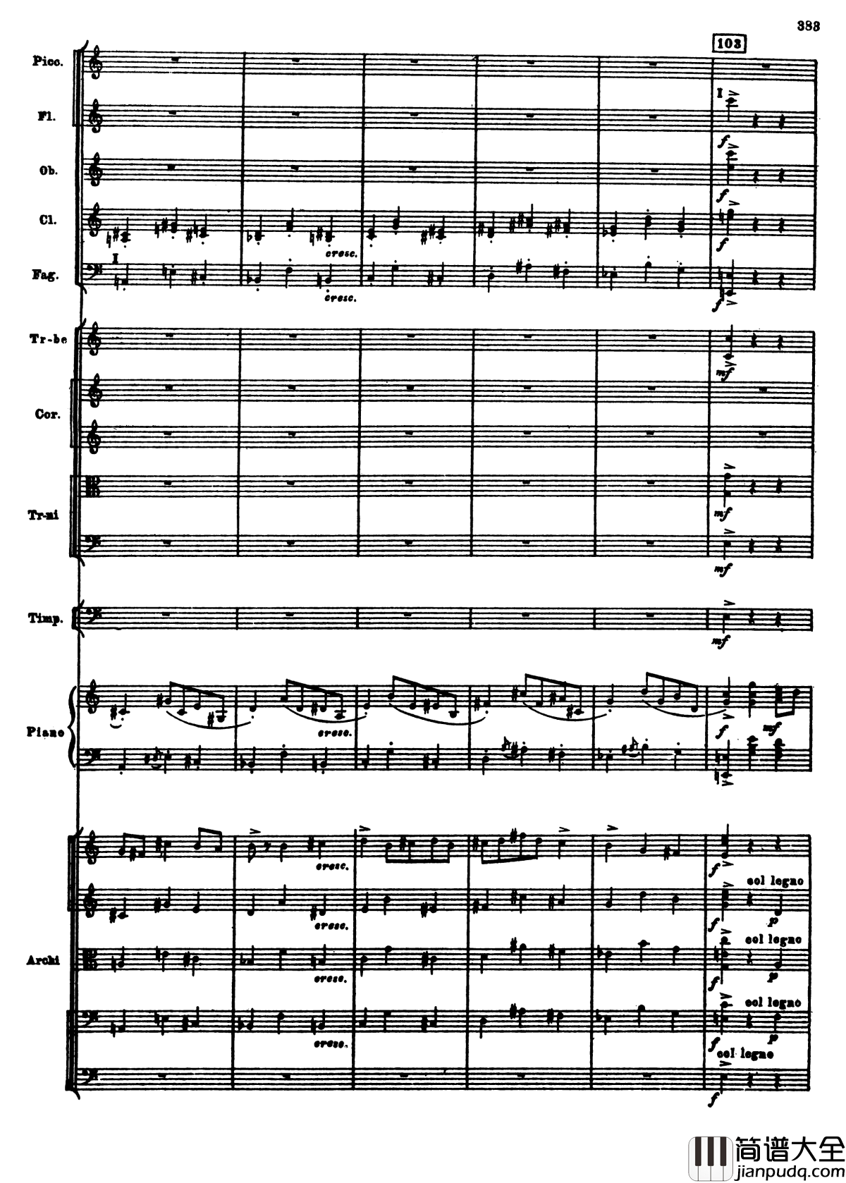 普罗科菲耶夫第三钢琴协奏曲钢琴谱_总谱_普罗科非耶夫