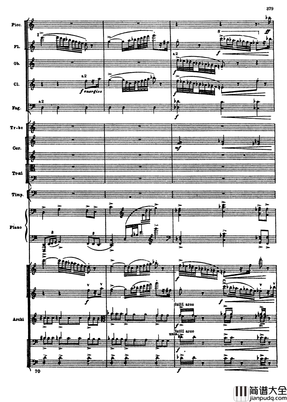 普罗科菲耶夫第三钢琴协奏曲钢琴谱_总谱_普罗科非耶夫