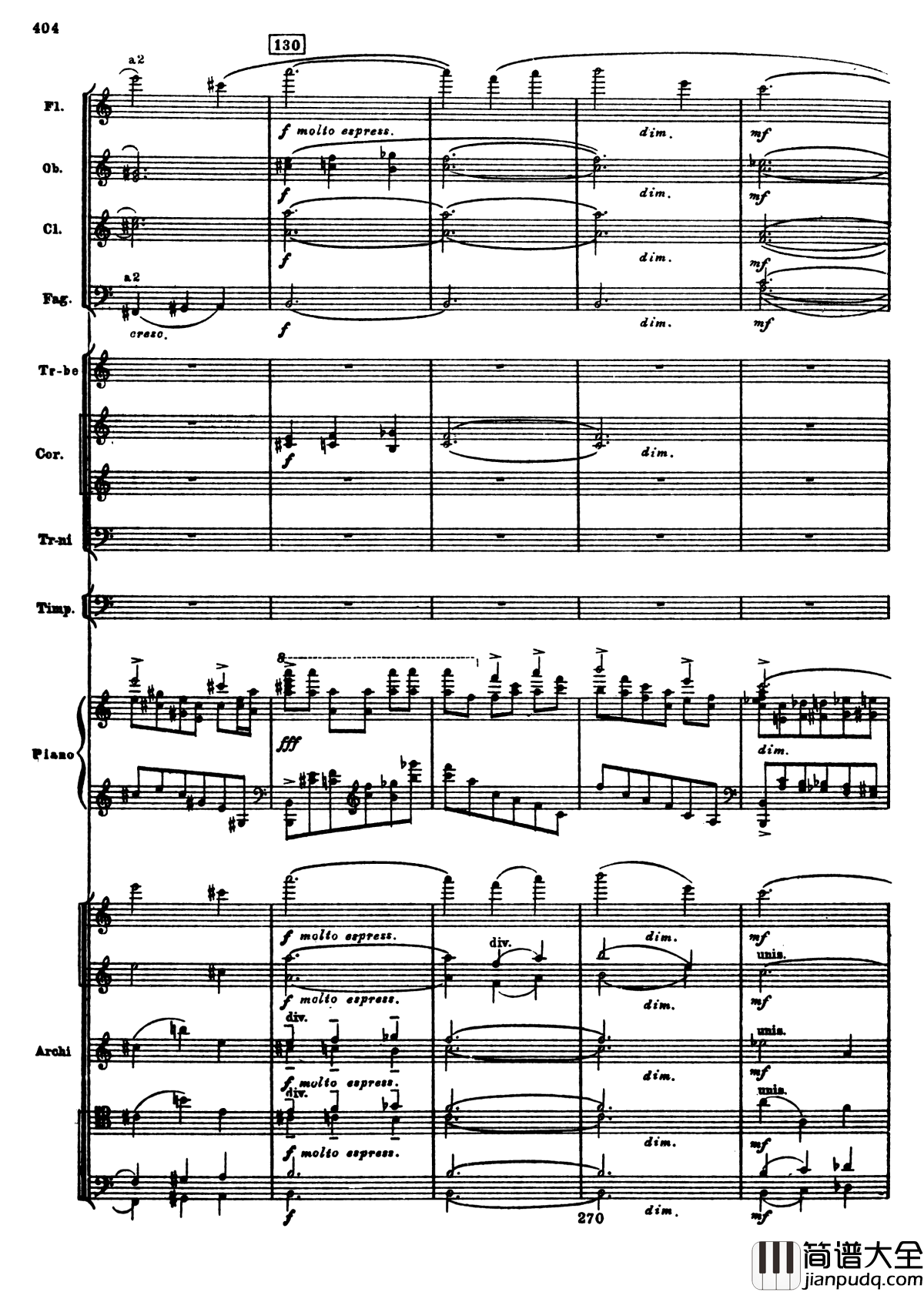 普罗科菲耶夫第三钢琴协奏曲钢琴谱_总谱_普罗科非耶夫