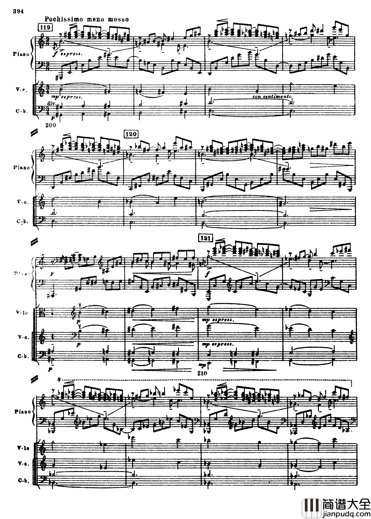 普罗科菲耶夫第三钢琴协奏曲钢琴谱_总谱_普罗科非耶夫