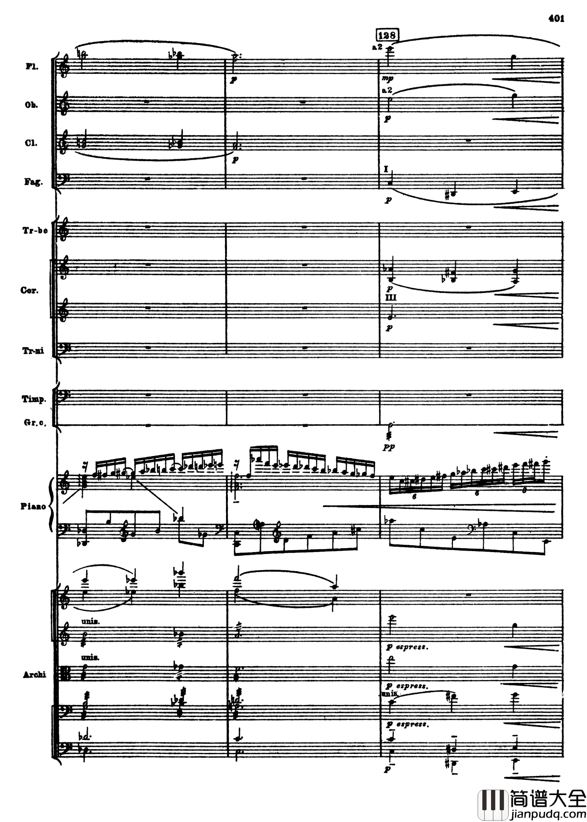 普罗科菲耶夫第三钢琴协奏曲钢琴谱_总谱_普罗科非耶夫