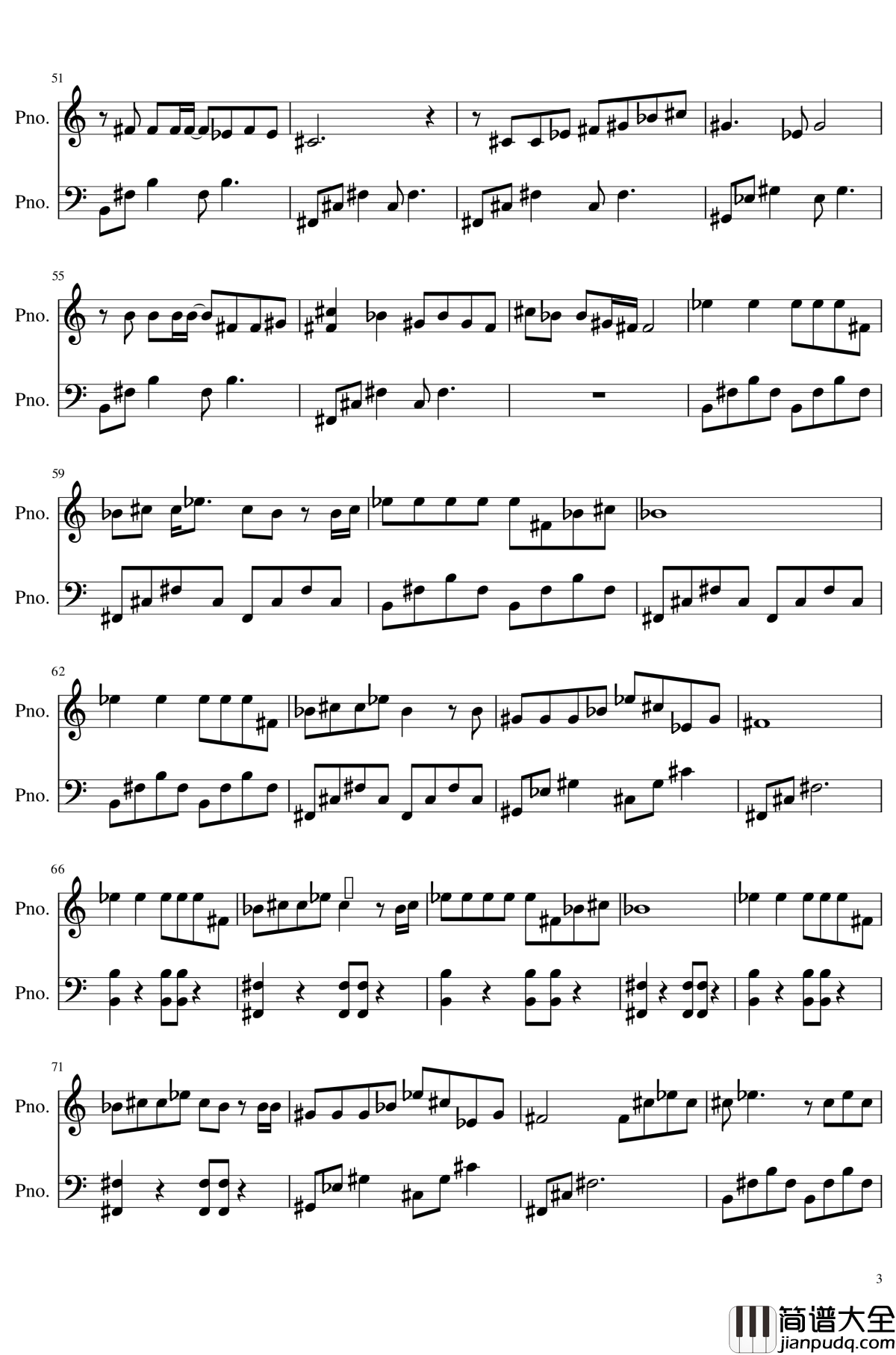 彩虹下面钢琴谱_赵雷