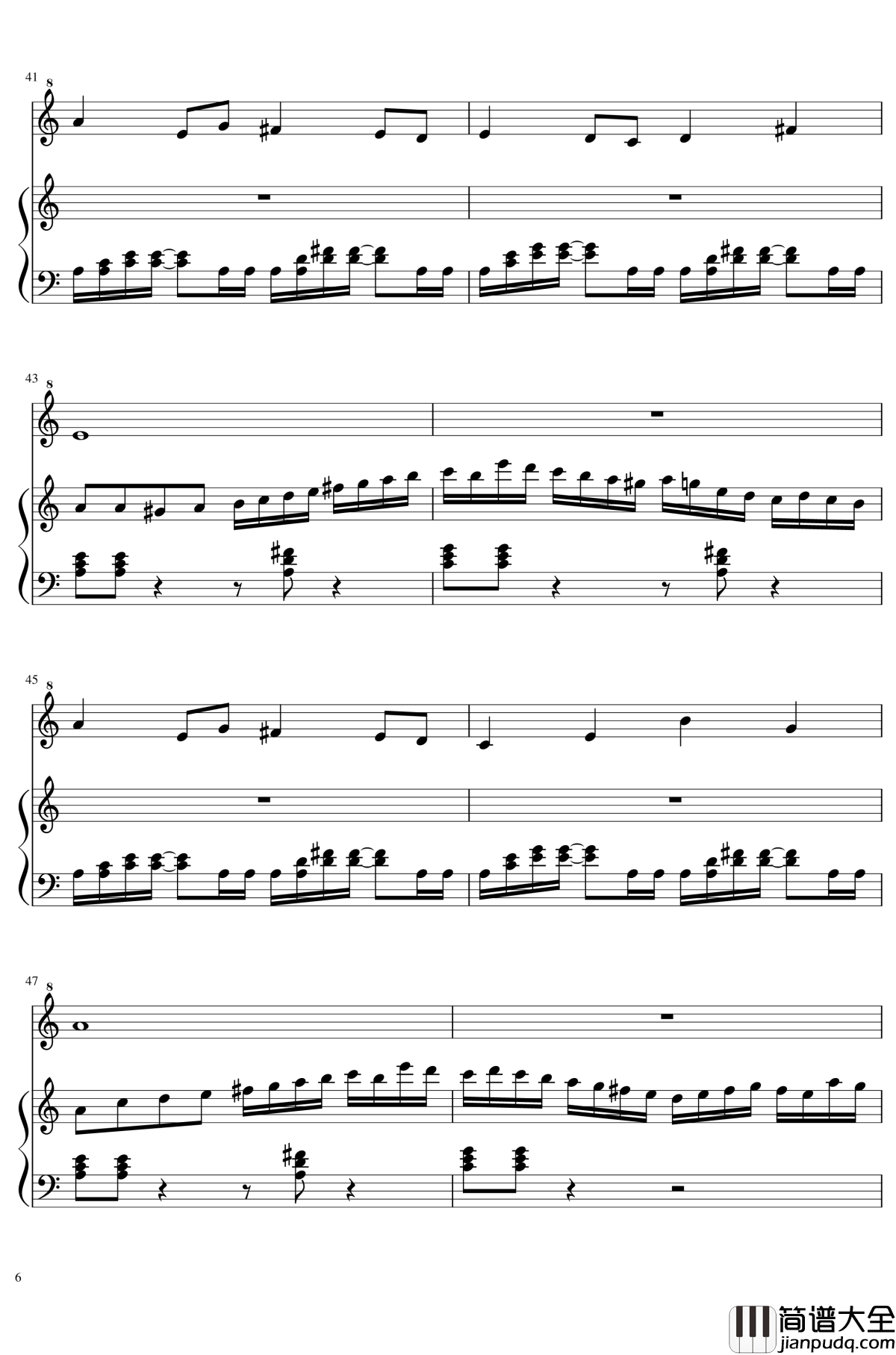 七日死主题曲钢琴谱_SQUARE_ENIX