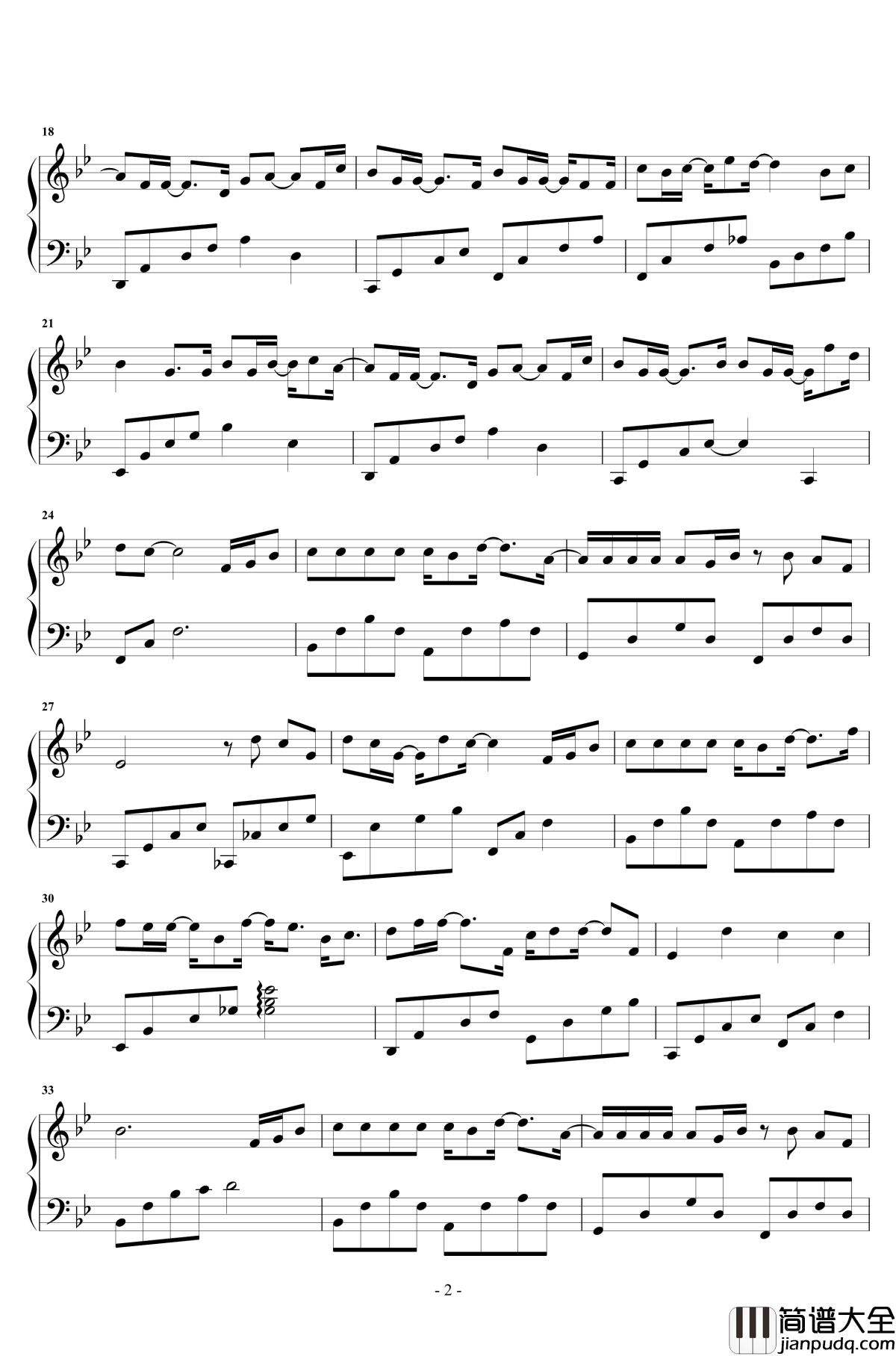 年少有为钢琴谱_李荣浩