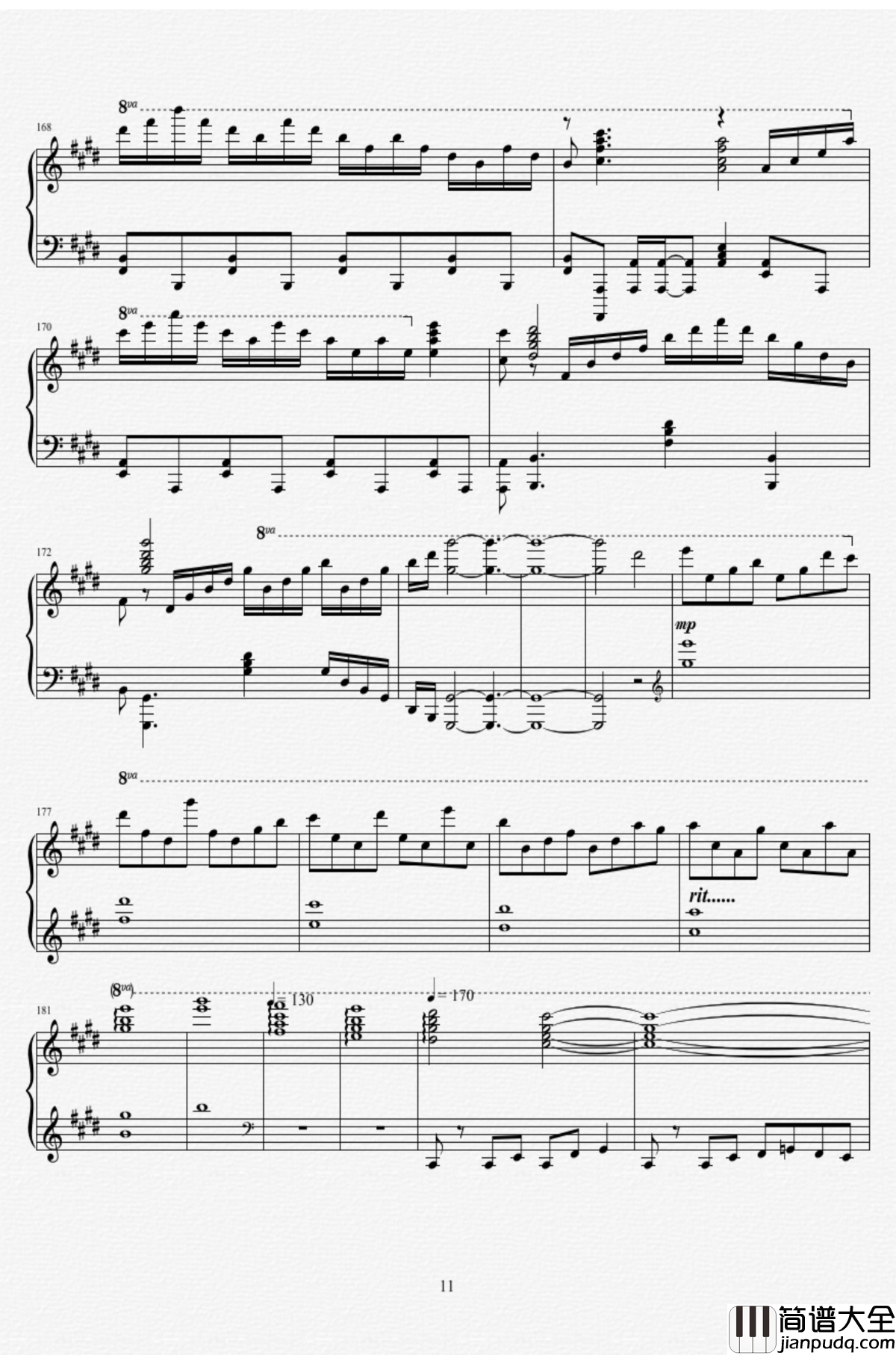 命运石之门0钢琴谱_OP(Steins_gate_0)Amadeus_full_ver._伊藤香奈子