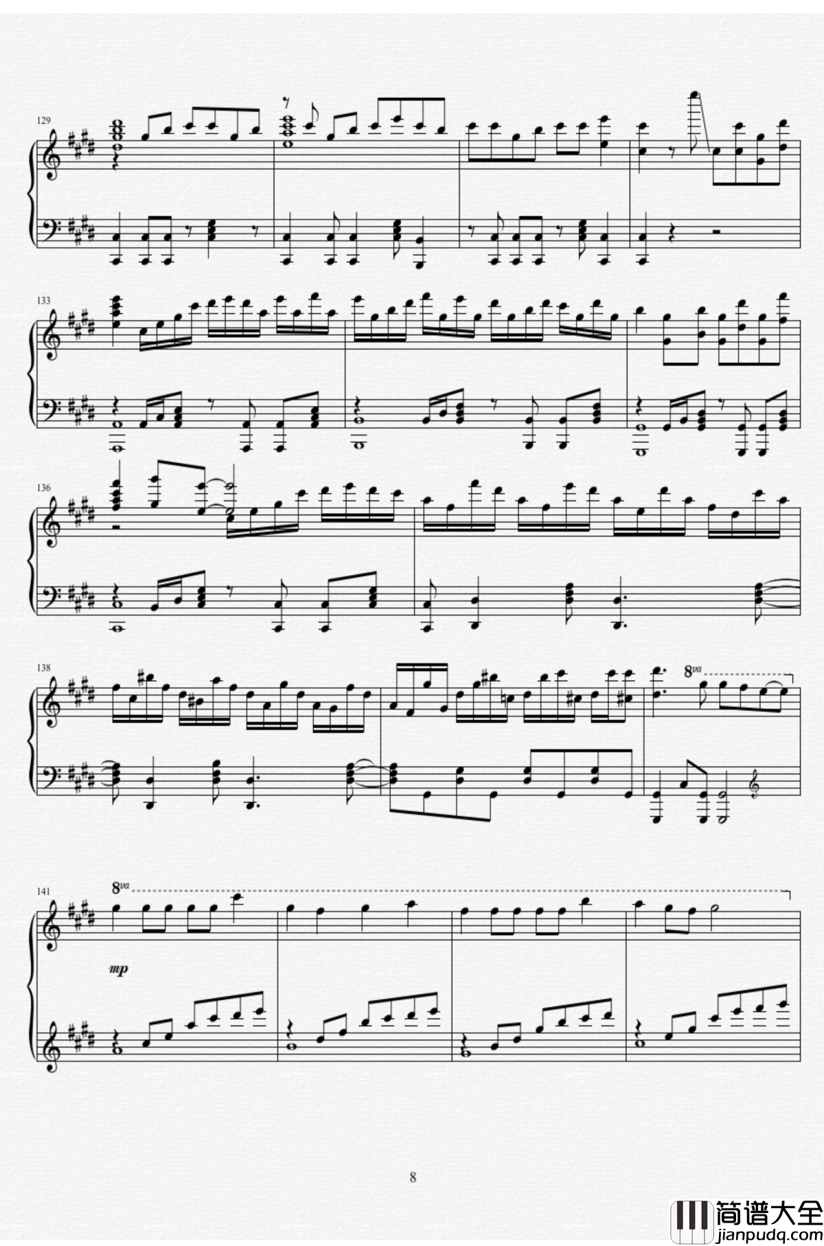 命运石之门0钢琴谱_OP(Steins_gate_0)Amadeus_full_ver._伊藤香奈子