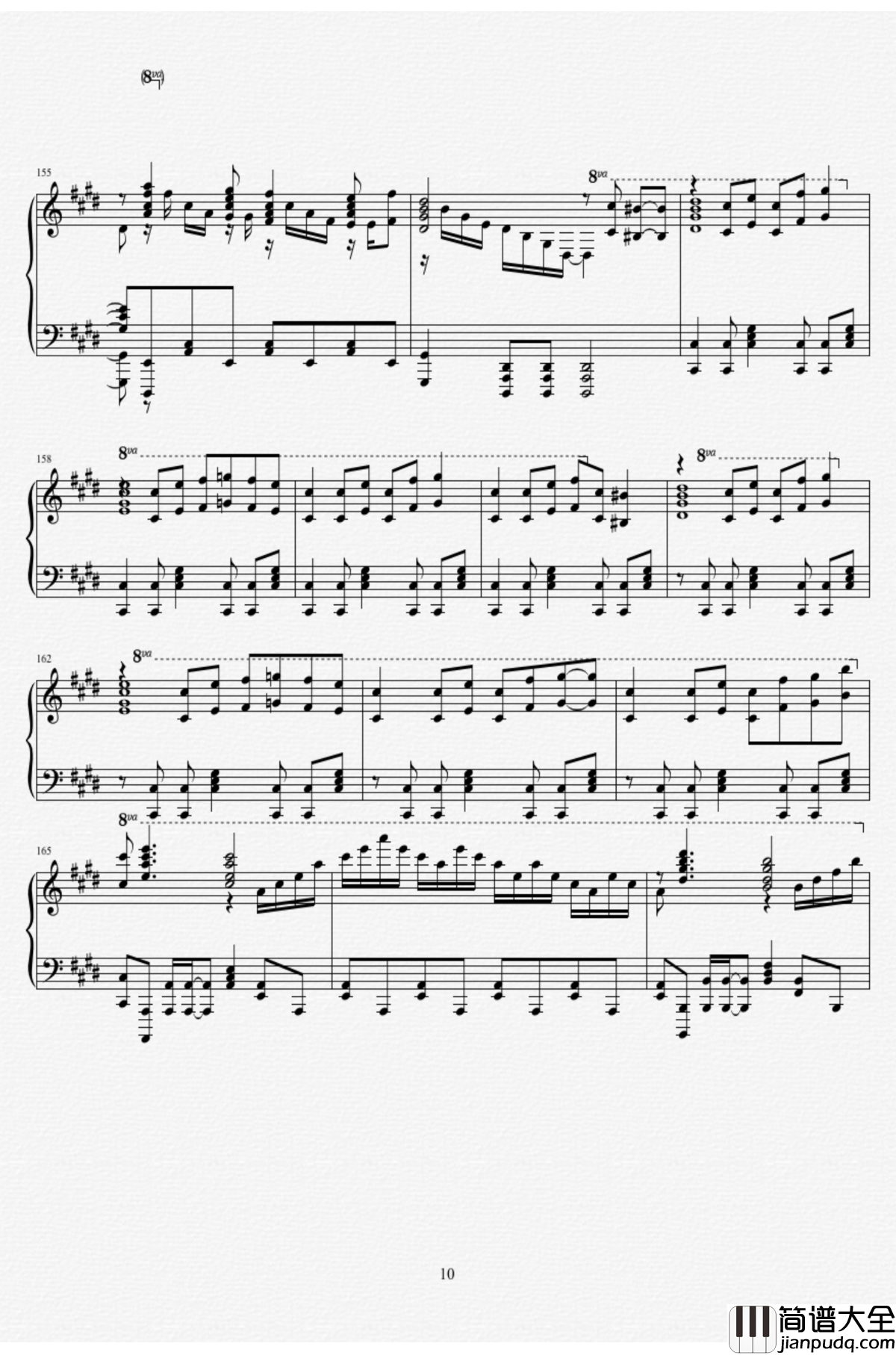 命运石之门0钢琴谱_OP(Steins_gate_0)Amadeus_full_ver._伊藤香奈子