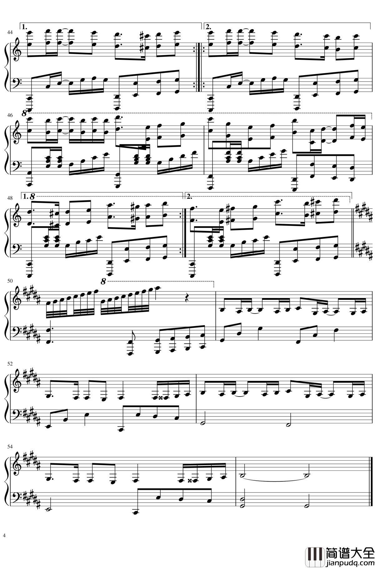 爱与你相伴钢琴谱_Love_Is_With_You_吕恒