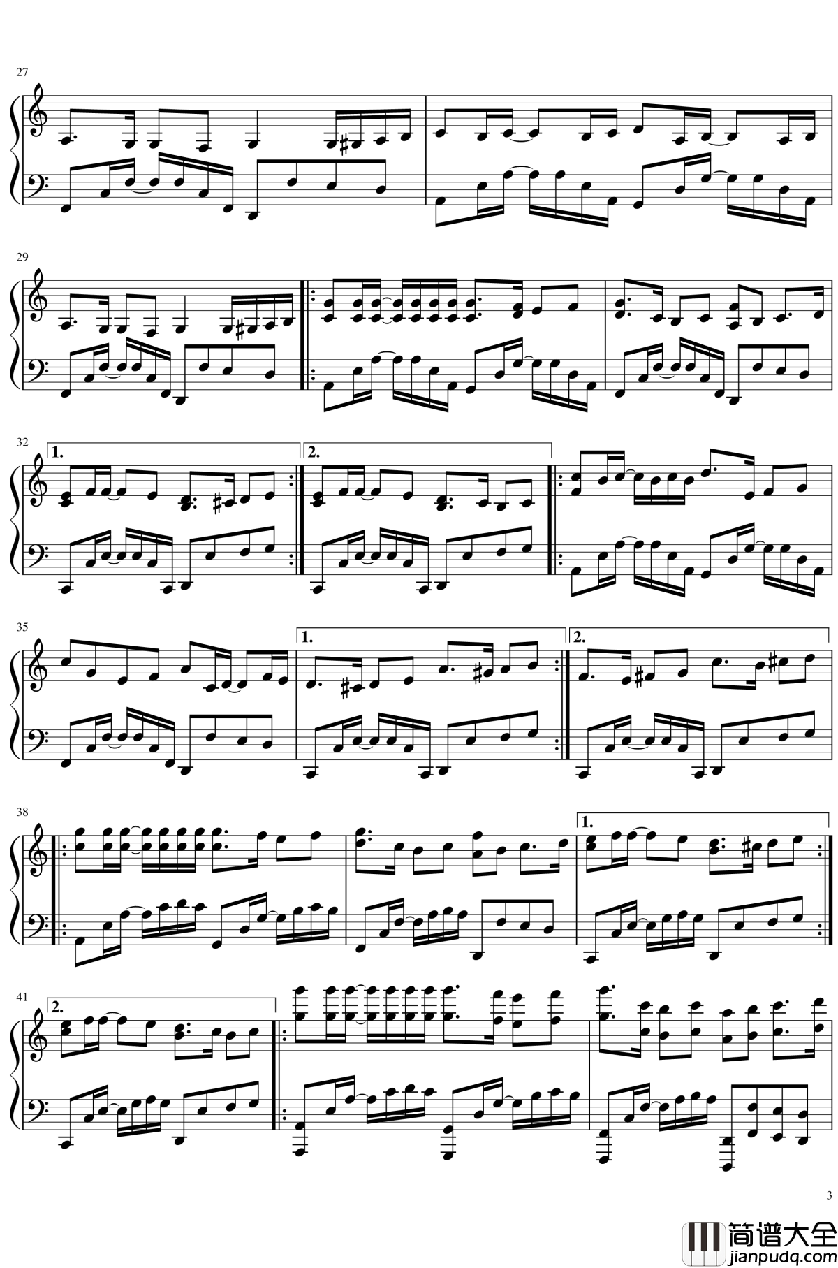 爱与你相伴钢琴谱_Love_Is_With_You_吕恒