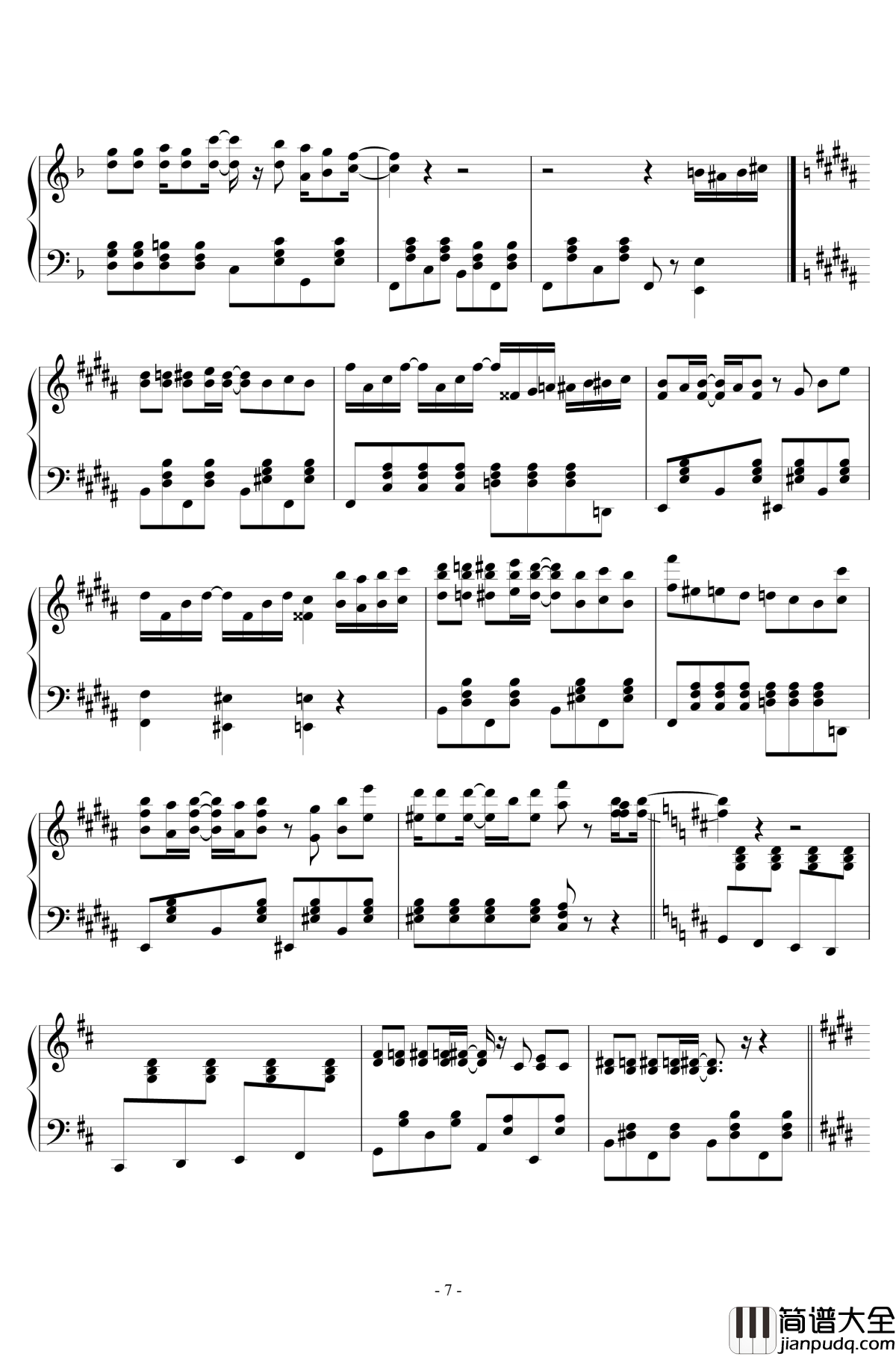 Route_1_Ragtime钢琴谱_精灵宝可梦