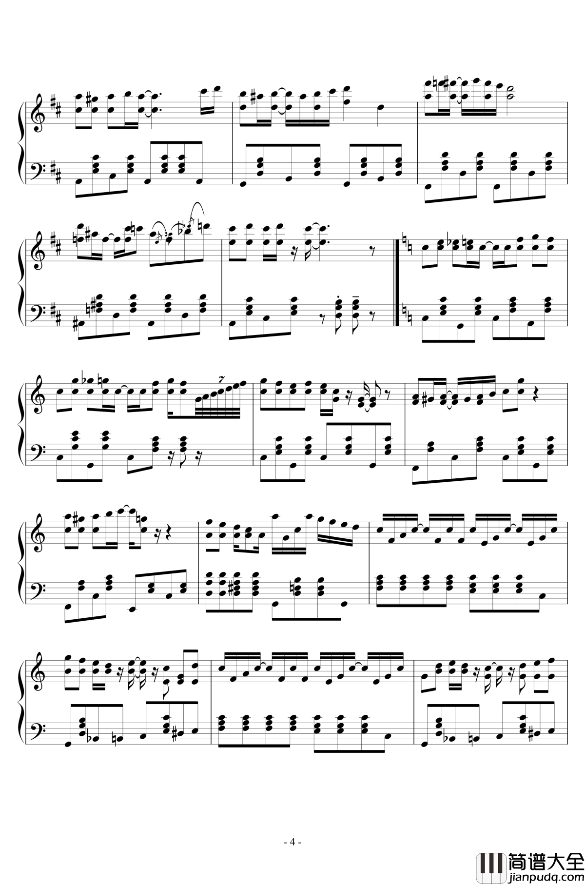 Route_1_Ragtime钢琴谱_精灵宝可梦