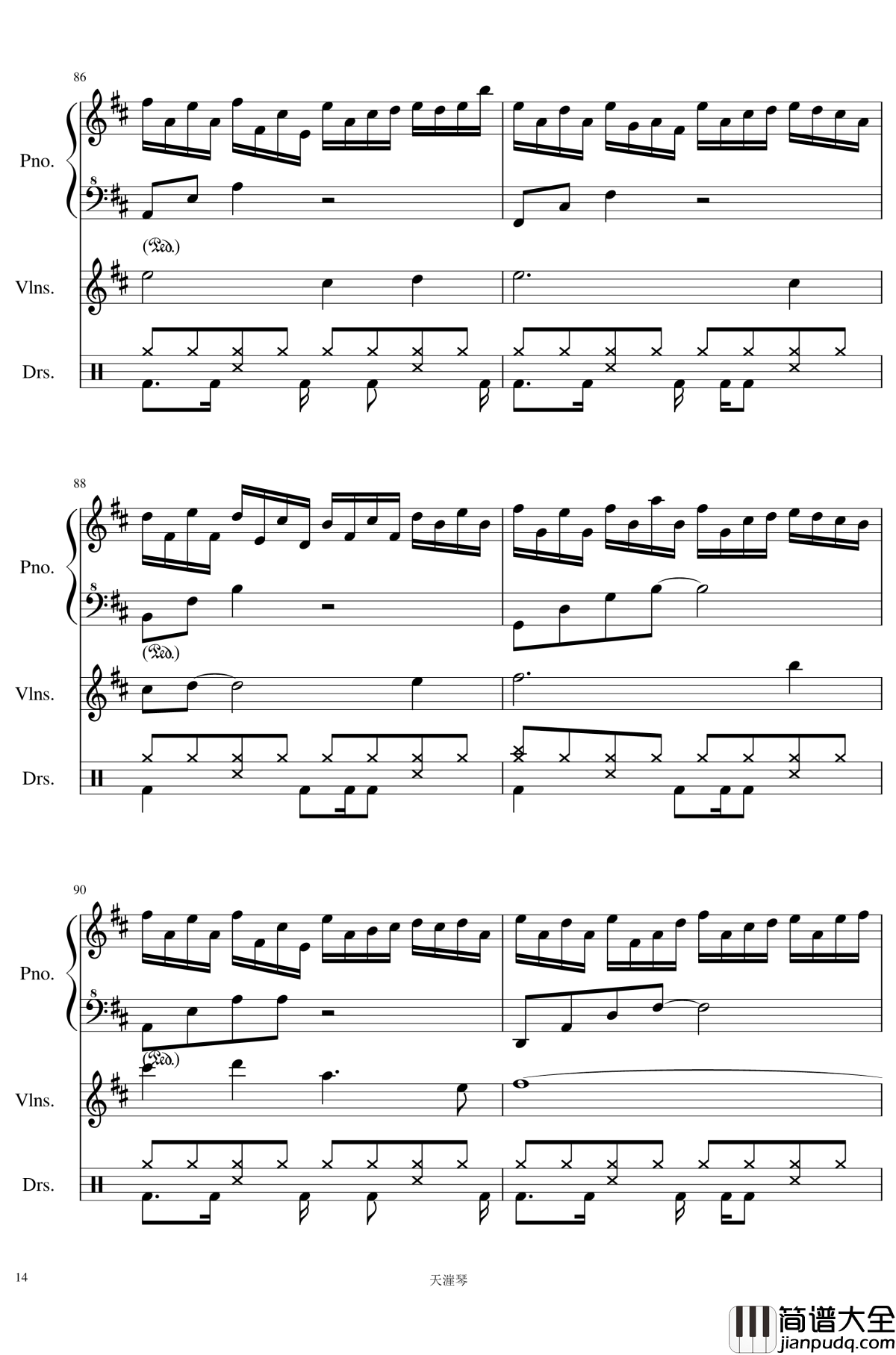 Somnambulating钢琴谱_羽肿