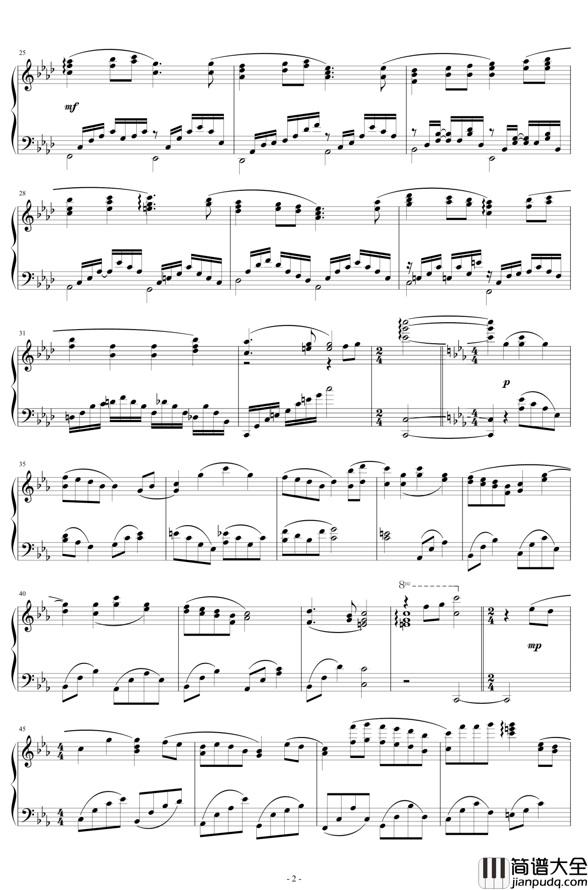 fairytale钢琴谱_翻新_空之境界