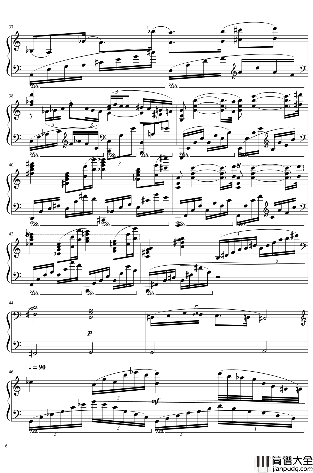 Ballade_No.2,_Op.93_谱子钢琴谱_一个球