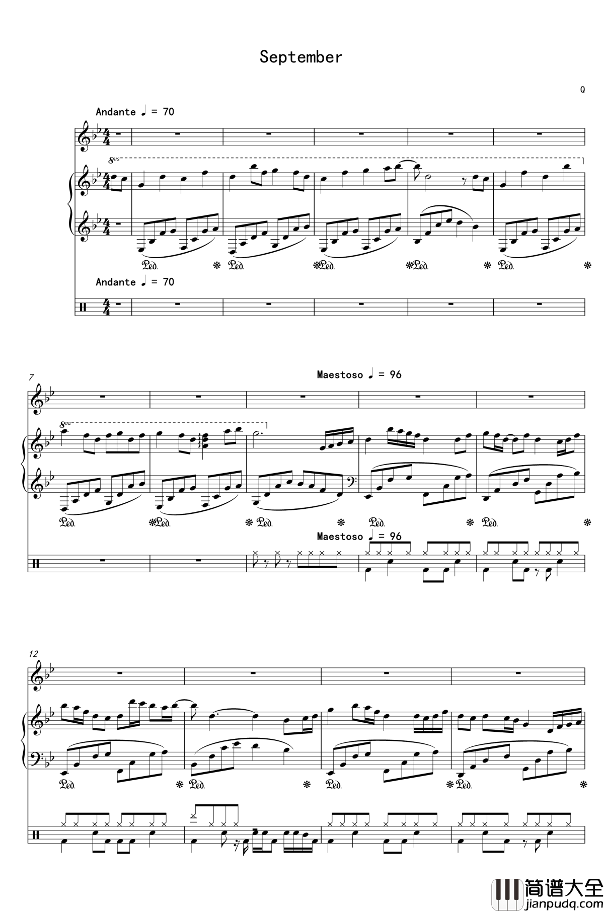 September钢琴谱_1037854971