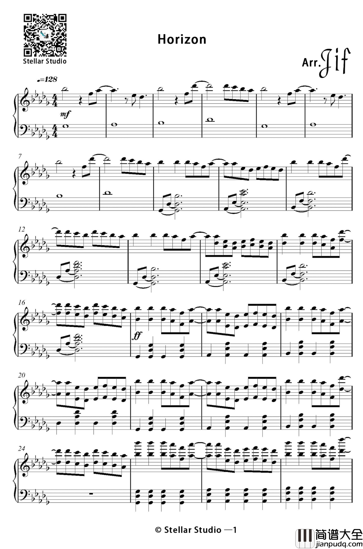 Horizon钢琴谱_Janji