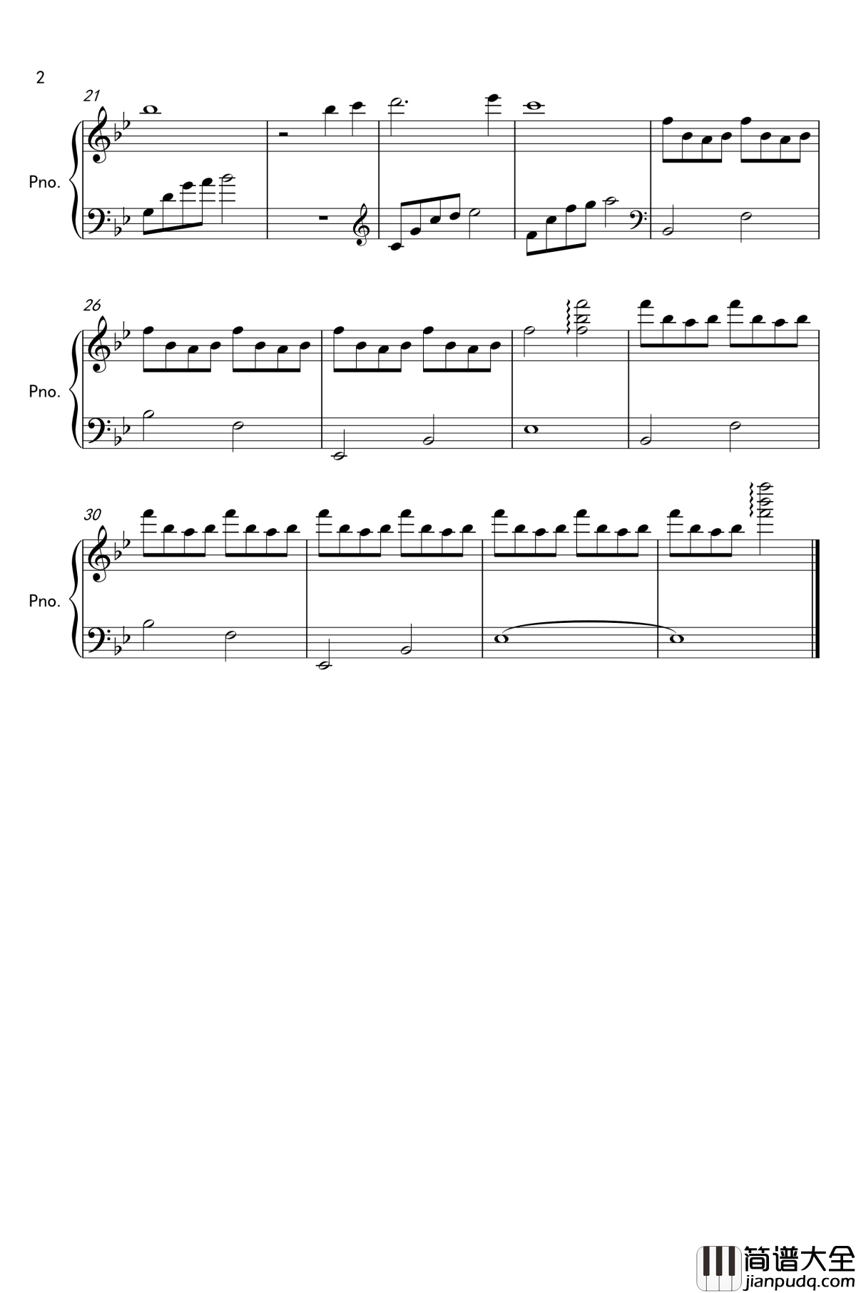 七月与安生钢琴谱_钢琴bgm_金培达