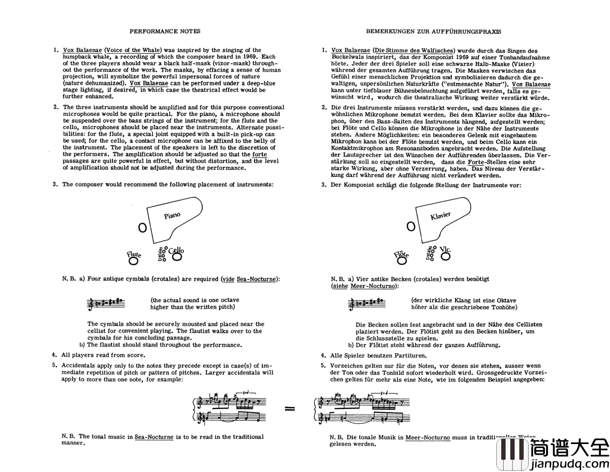 鲸之声钢琴谱_乔治·克拉姆