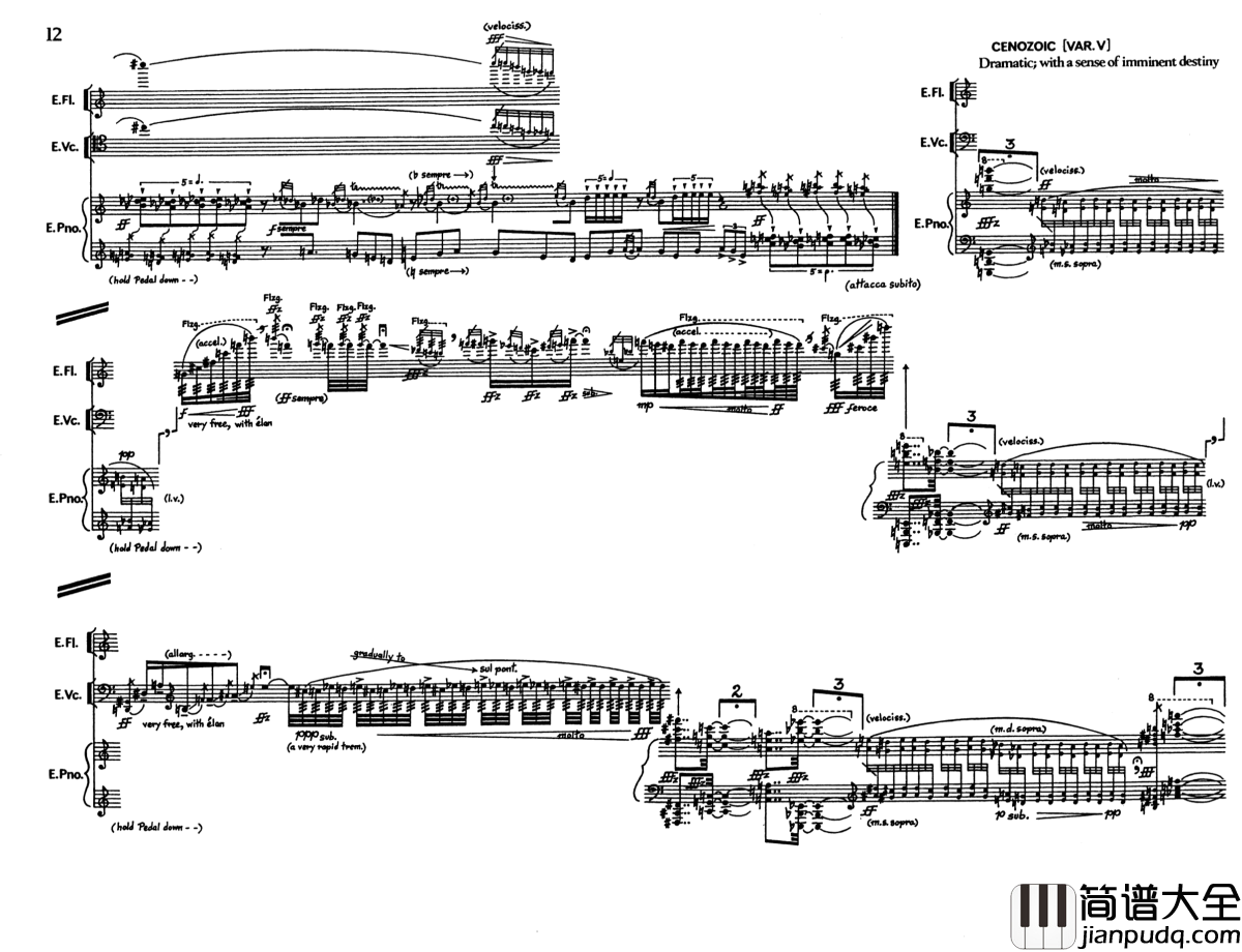 鲸之声钢琴谱_乔治·克拉姆