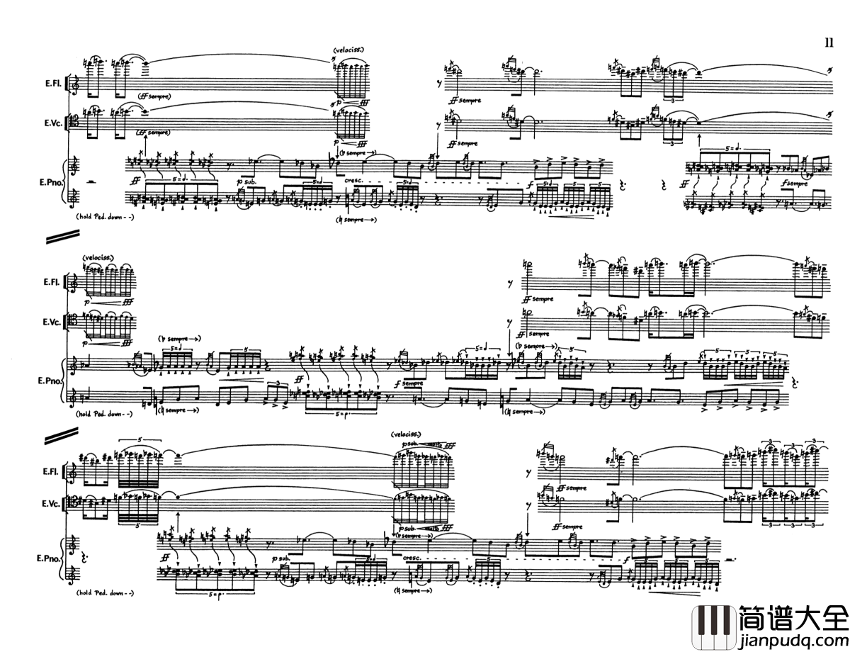 鲸之声钢琴谱_乔治·克拉姆