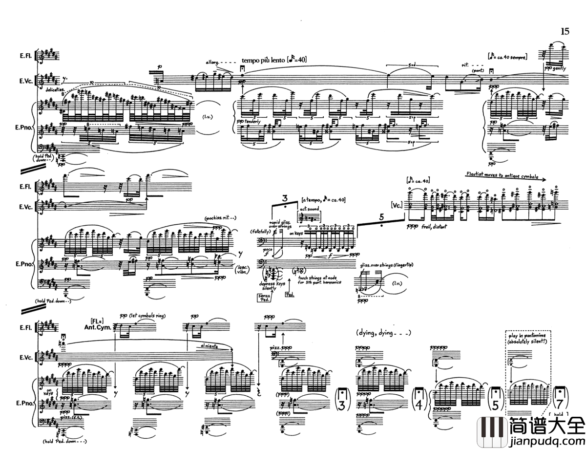 鲸之声钢琴谱_乔治·克拉姆