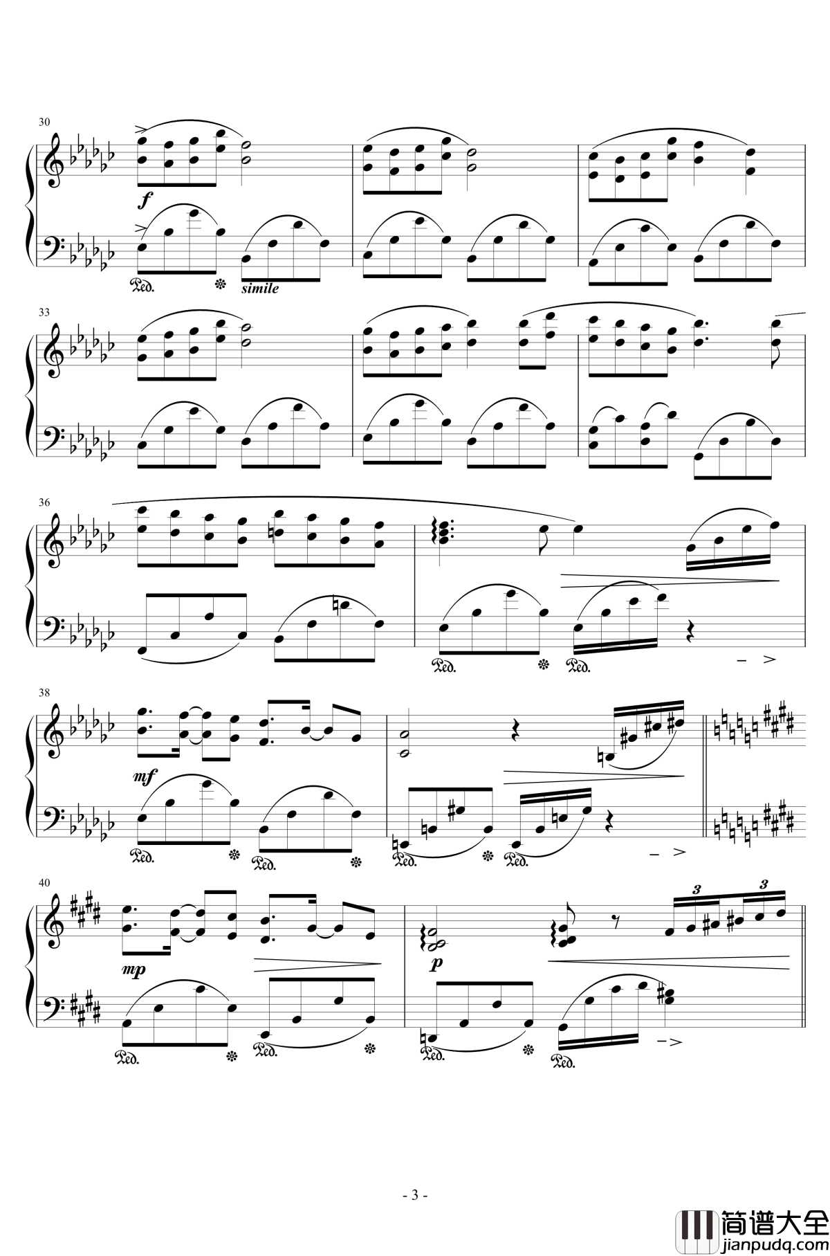 星之所在钢琴谱_完整版_Falcom_Sound_Team_JDK