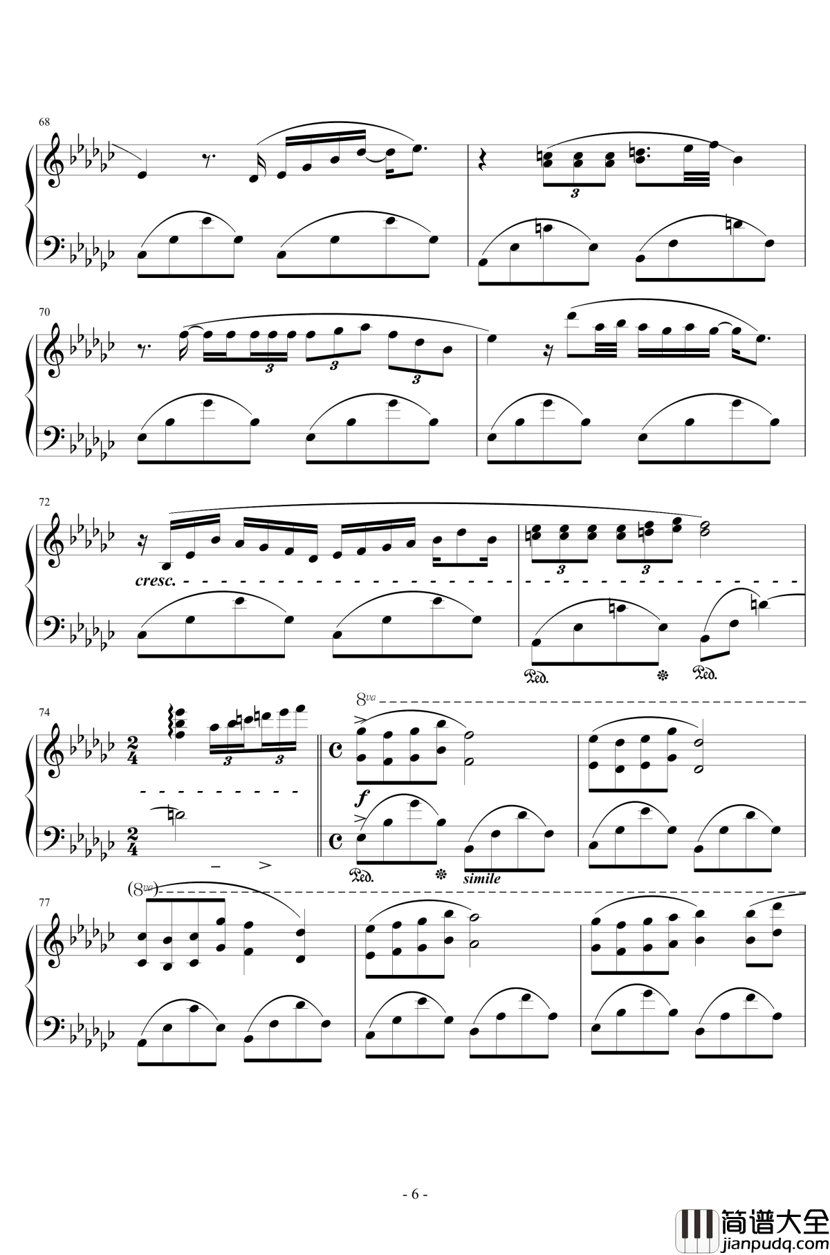 星之所在钢琴谱_完整版_Falcom_Sound_Team_JDK