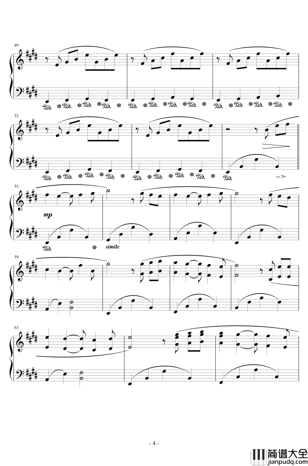 午后的出发钢琴谱_克莱德曼